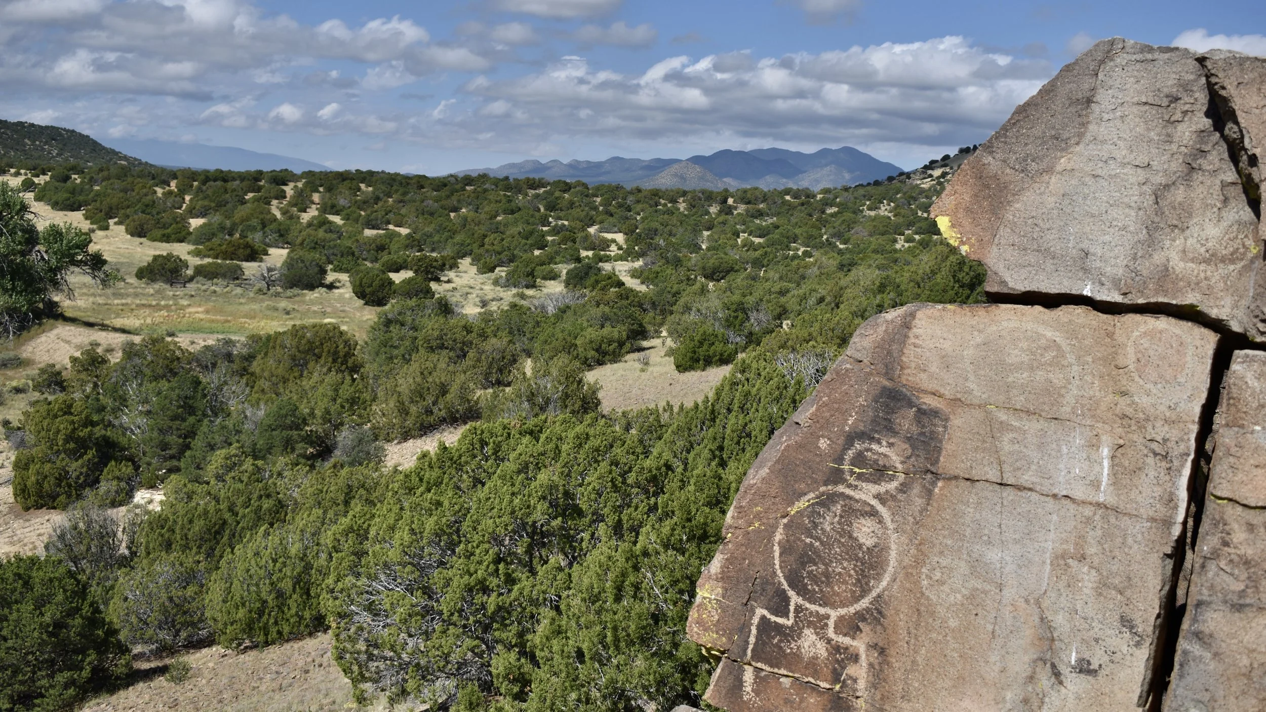 Maasaw or Xipe Totec at Pueblo Blanco in Galisteo Basin with Sacrificial Pride Rock