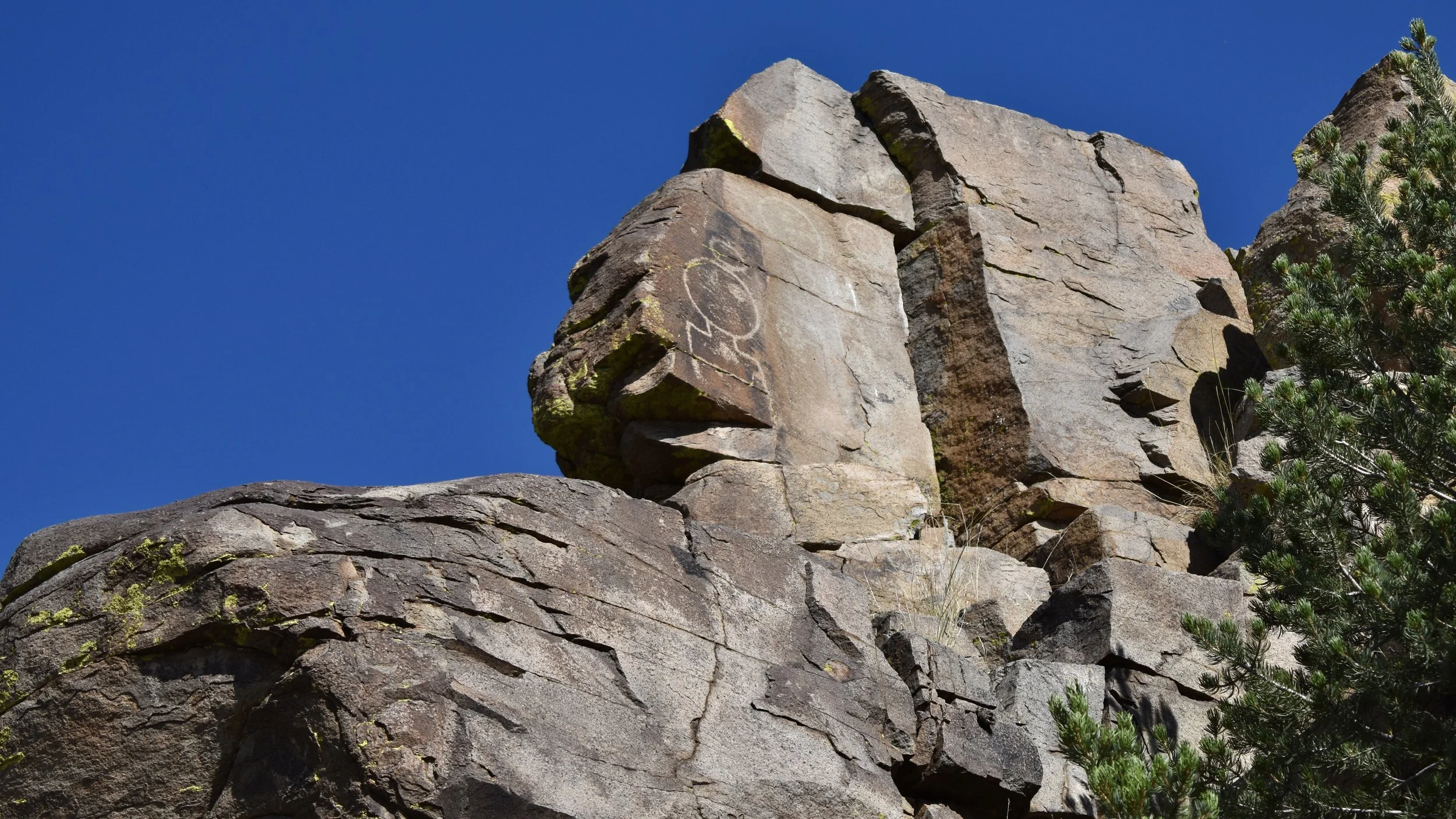Maasaw or Xipe Totec at Pueblo Blanco in Galisteo Basin with Sacrificial Pride Rock