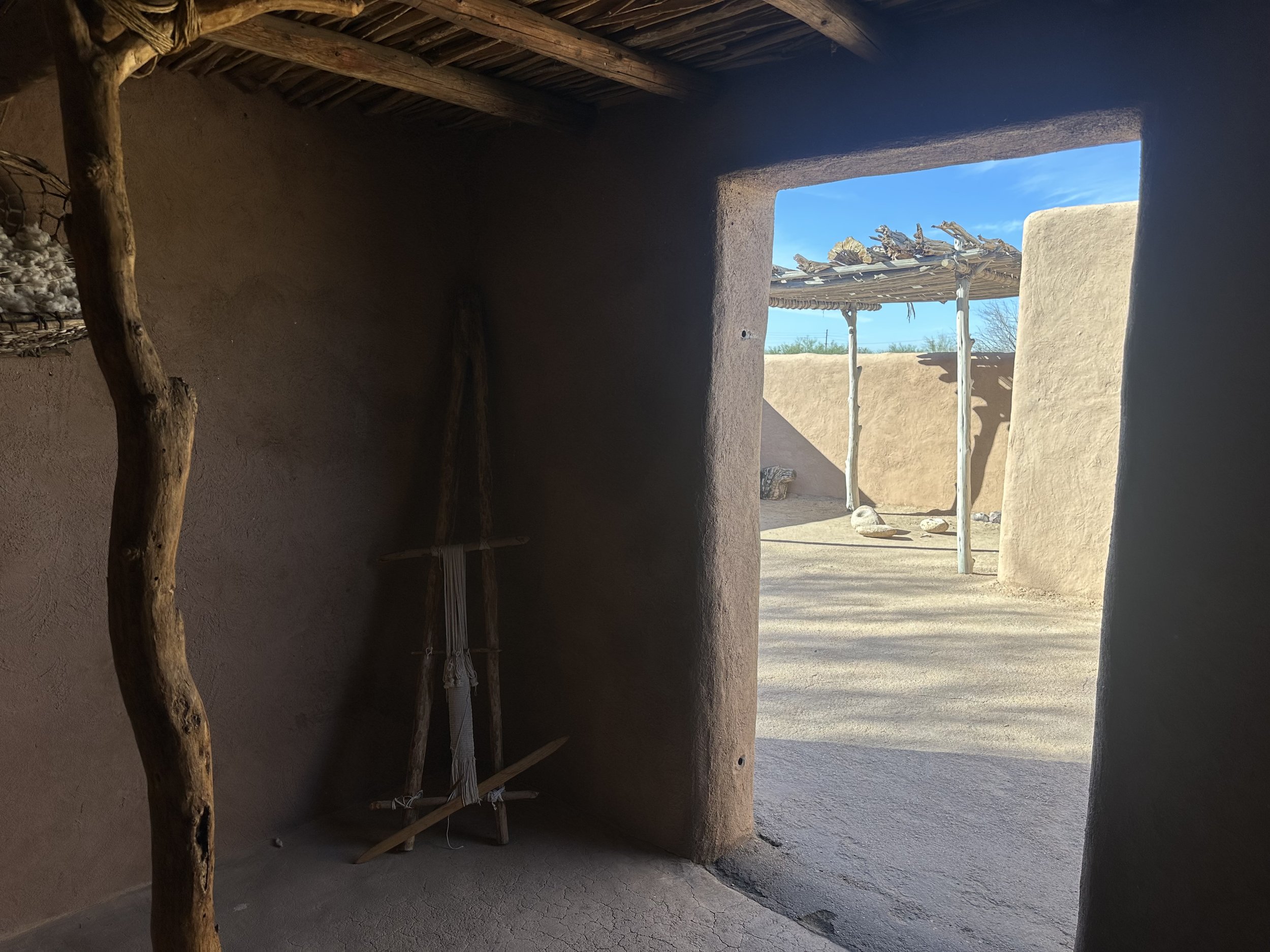 The S’edav Va’aki Hohokam Platform ruins is a National Historical Landmark and Museum near the Phoenix airport. The Platform Mound is one of the largest of the 95 found in Arizona. There’s a small amount of artifacts (mostly recreations) in the museu