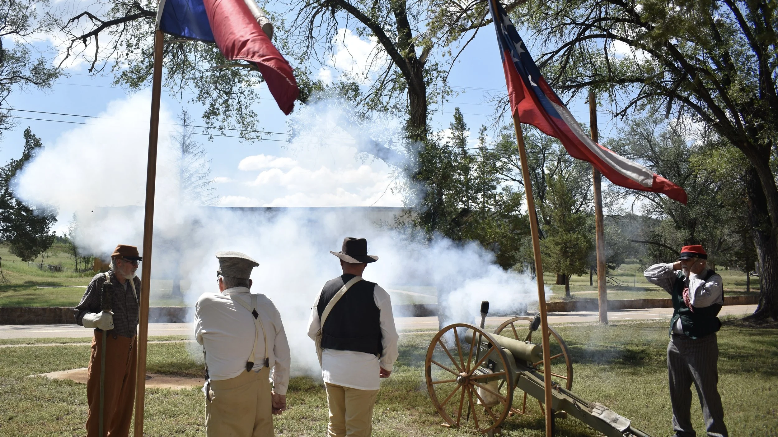 Firing Cannons at Fort Stanton