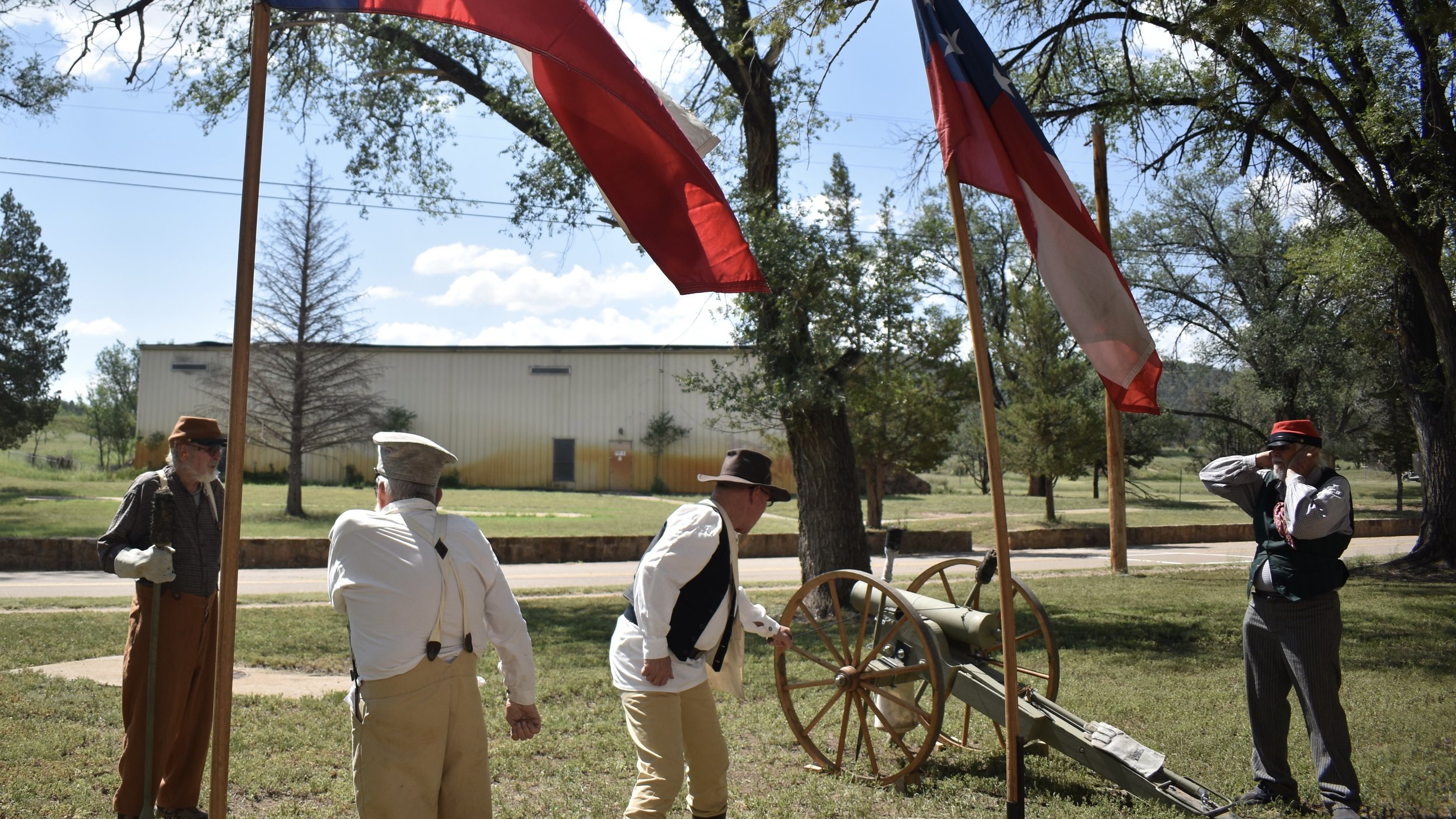 Firing Cannons at Fort Stanton