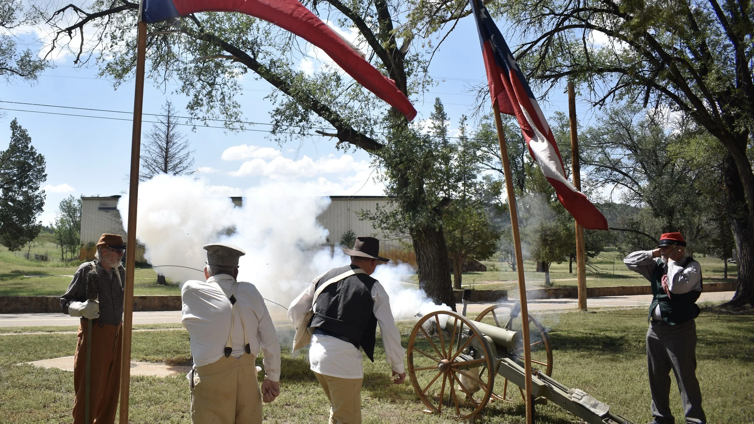 Firing Cannons at Fort Stanton