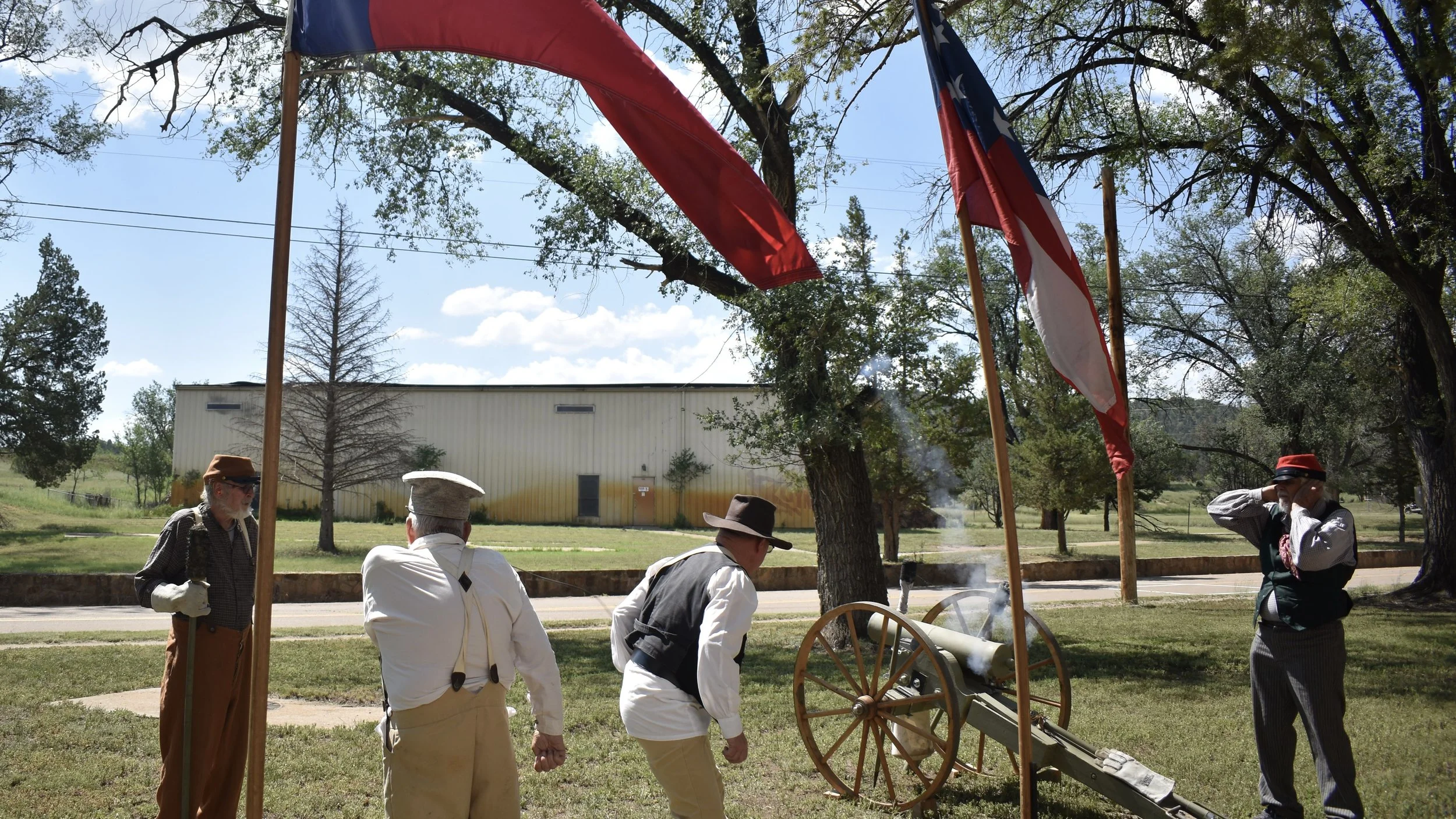 Firing Cannons at Fort Stanton