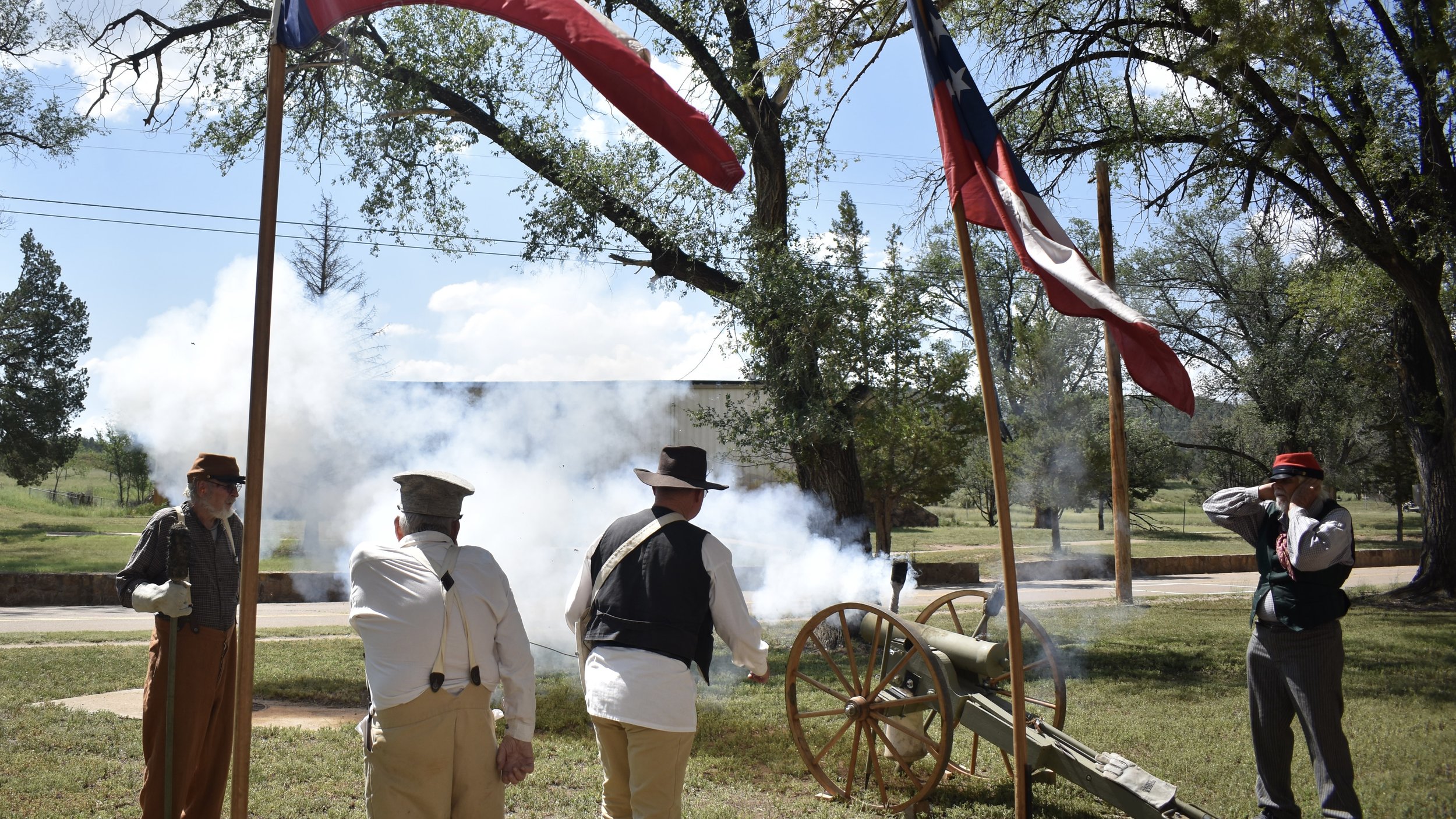 Firing Cannons at Fort Stanton
