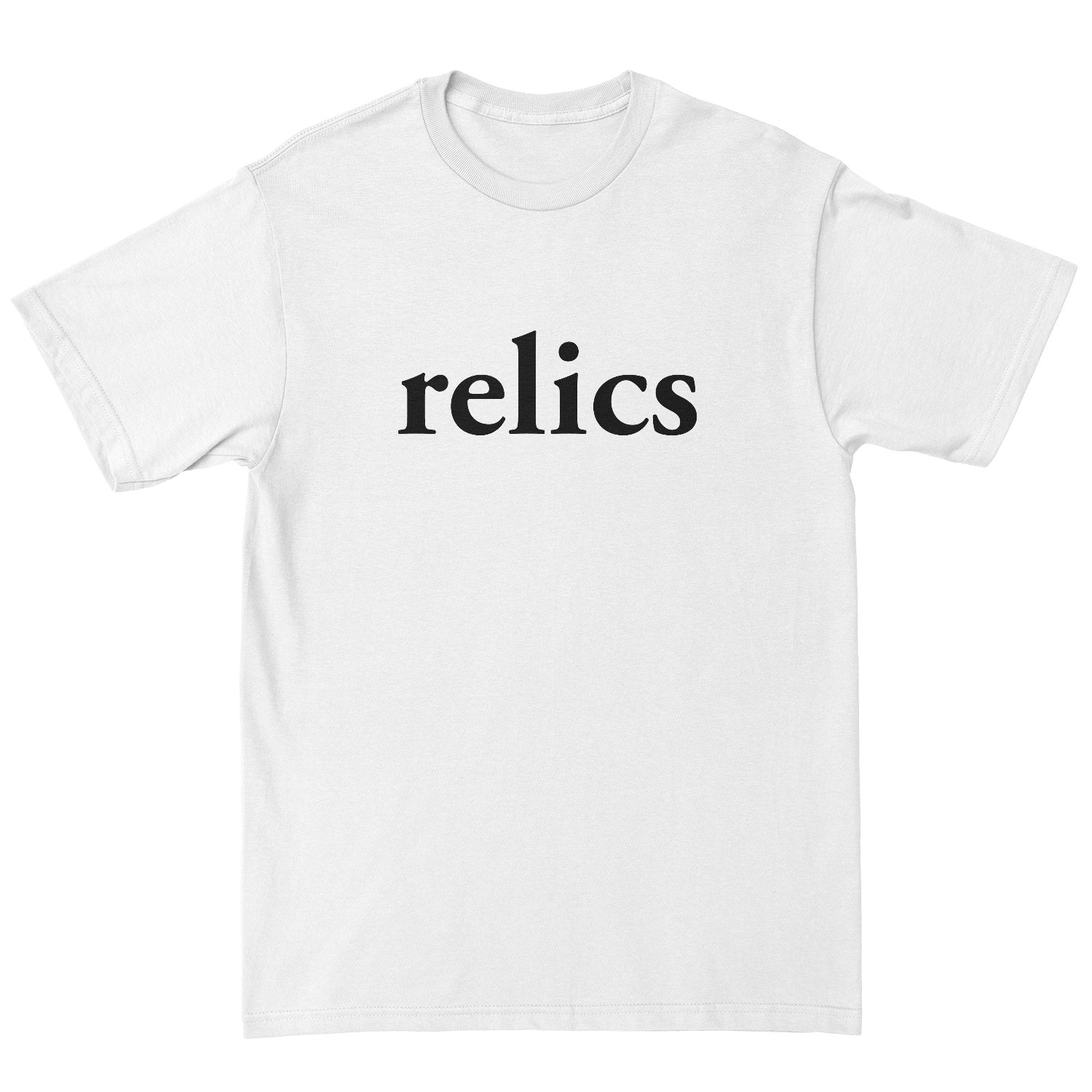 Relics Pigment Dyed Serif Logo Tee White.jpeg