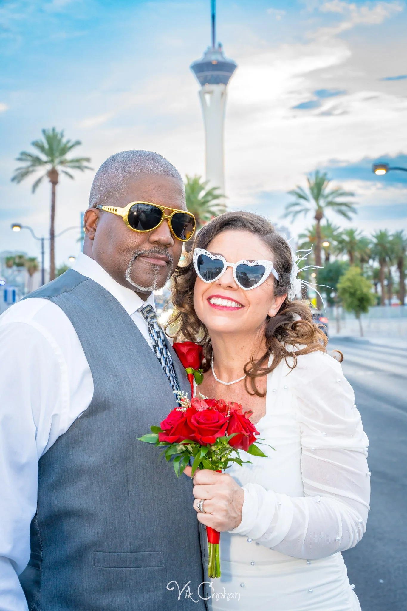 Albert and Melissa Little White Chapel Fremont st Wedding