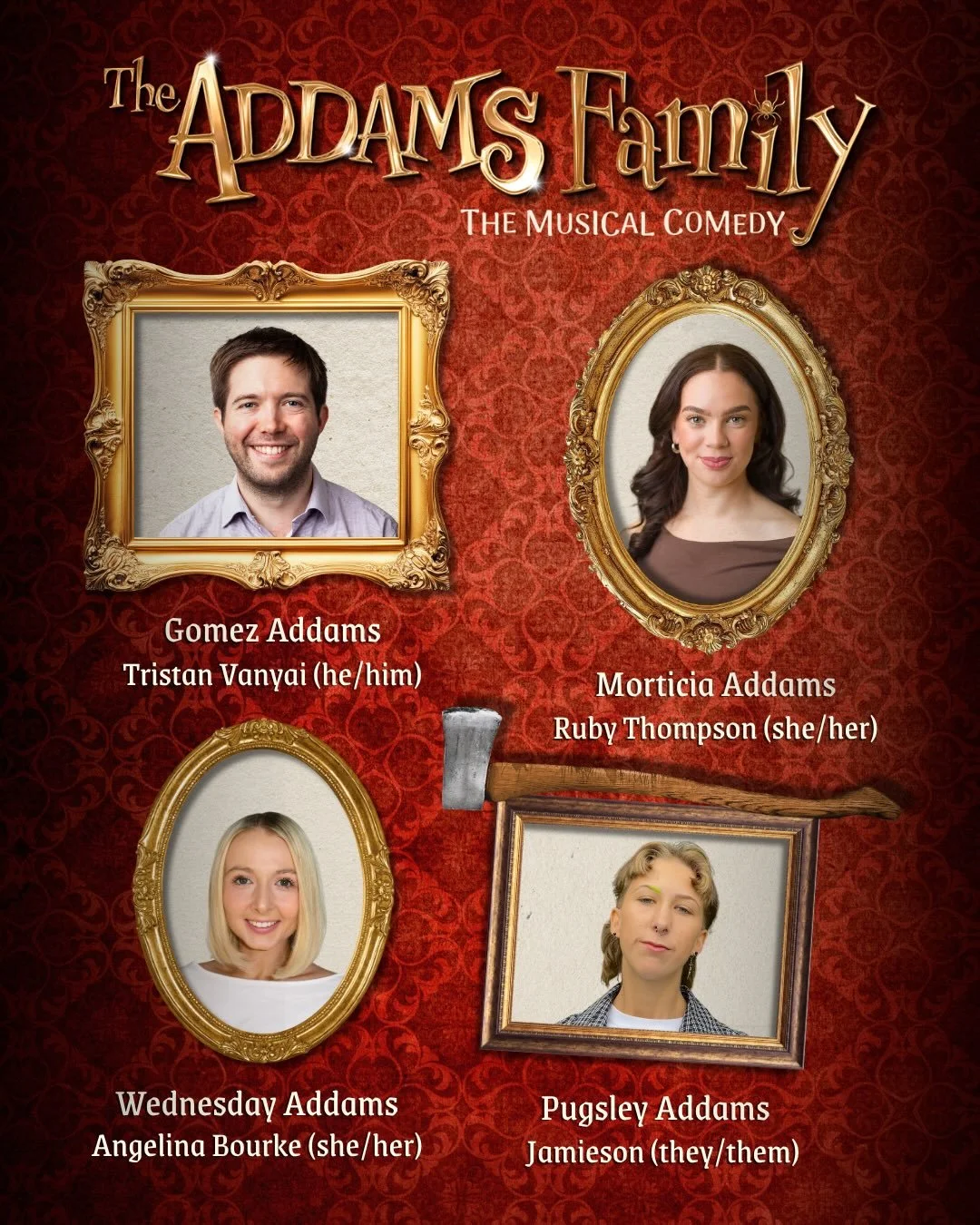 Welcome to the family&hellip; if you can handle it 🕸️🖤

We are beyond thrilled to introduce the delightfully dark cast bringing The Addams Family Musical to life this July! 

We were blown away by the talent at auditions, and this cast is to die fo