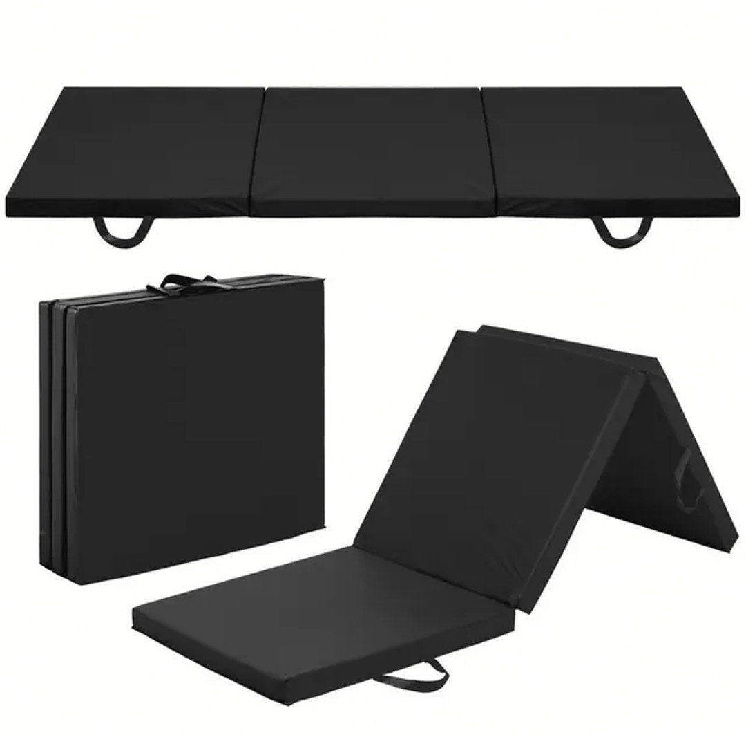 Gymnastic mat foldable