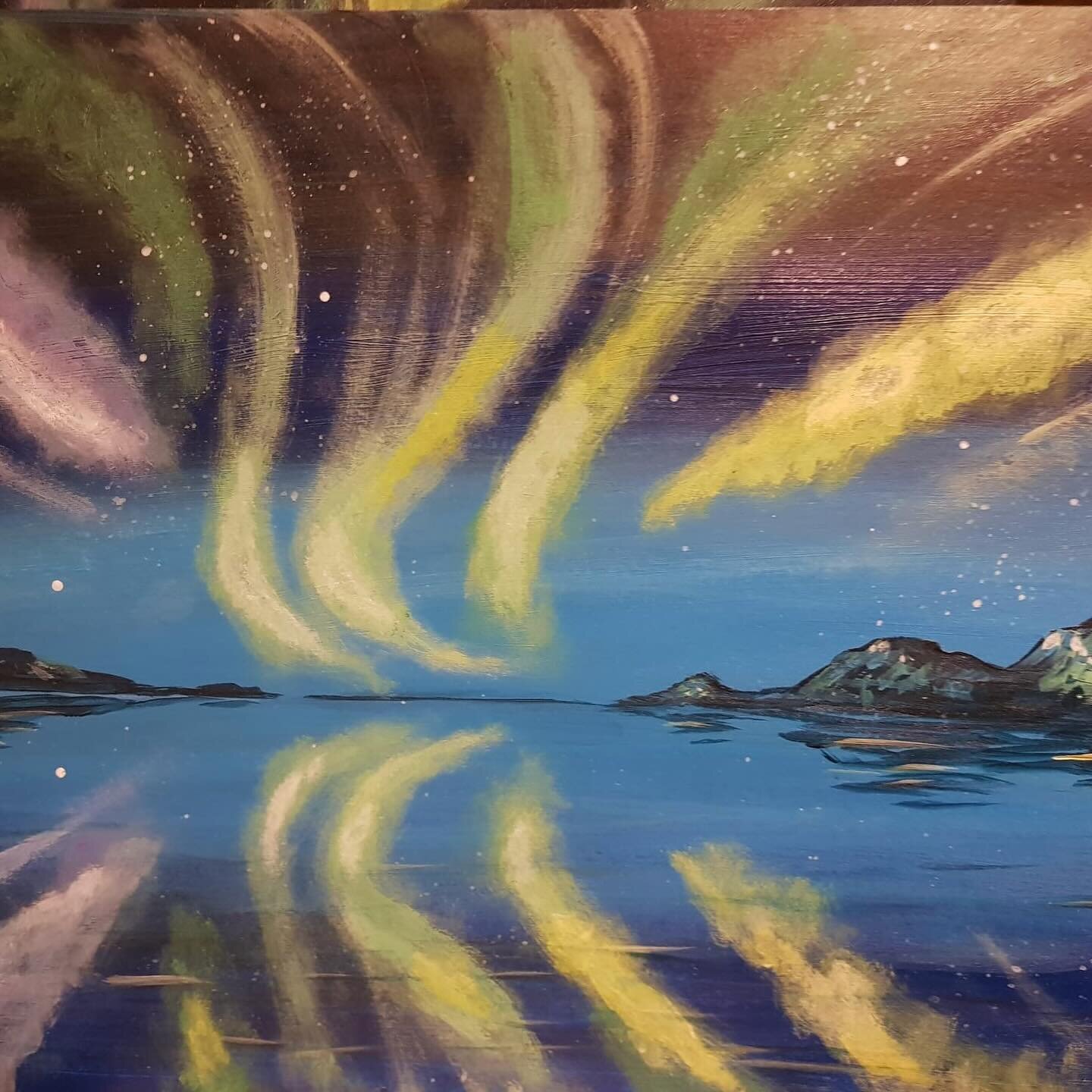 FUN ALERT! We have just 2 spaces available this Friday 26th for our Northern Lights in acrylics workshop. Head tutor Kate will help you create a beautiful pice of art on canvas while you relax and have a wonderful evening! &pound;30 per adult, includ