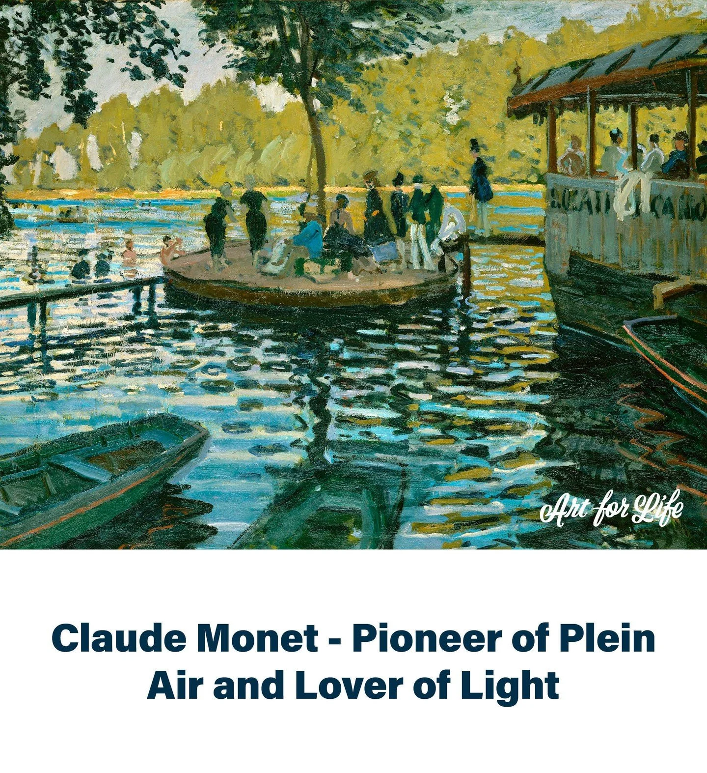 Monet is one of the major figures associated with Impressionism. Passionate about painting en plein air, Monet converted a barge into a floating studio. At the time it was a radical notion to set up easels and paint outdoors. Discover more about his 