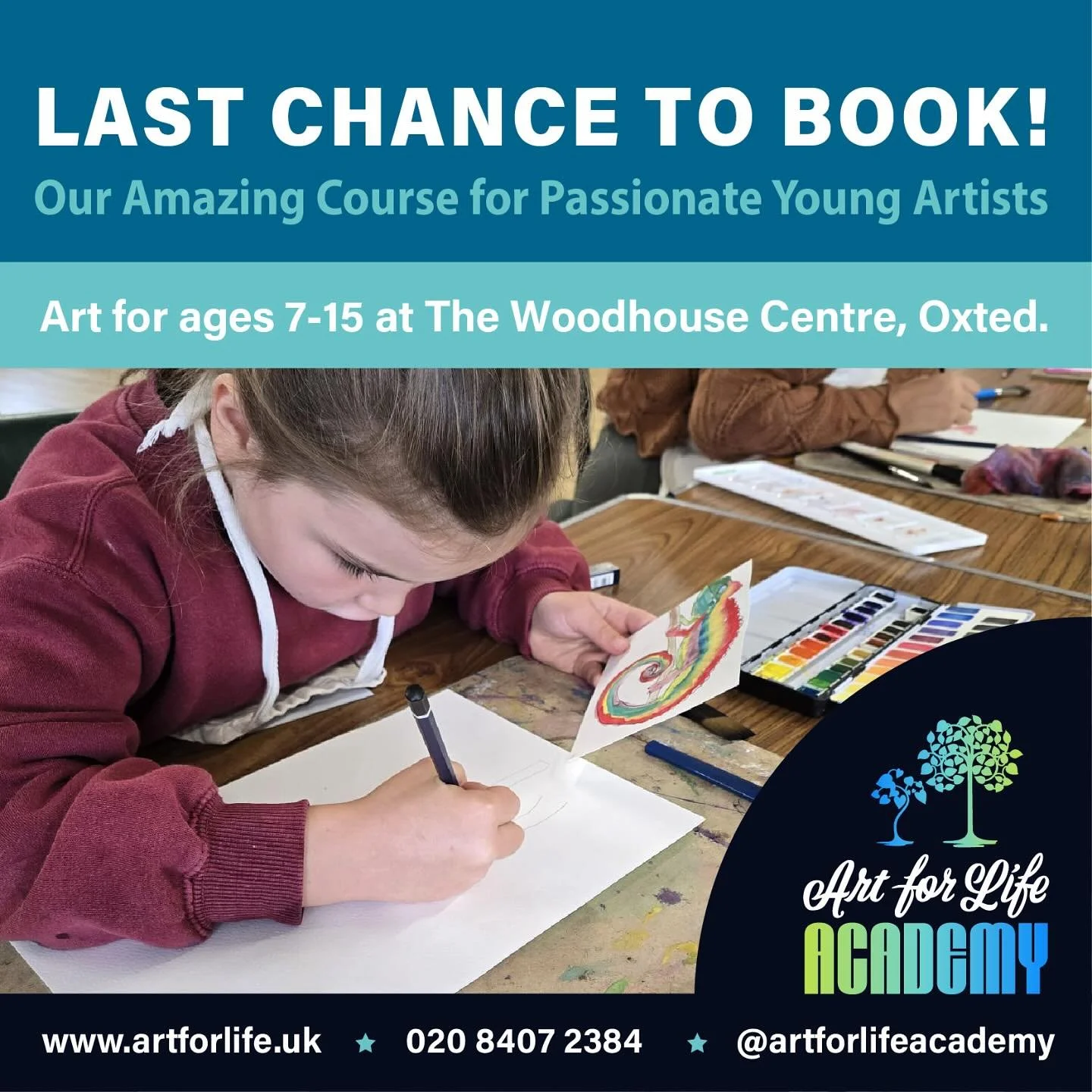 Don’t miss out! Bookings will close at 12 noon on Saturday morning to give us time to prepare for the course. Choose from 28th to the 30th Oct, 2.30-5pm at The Woodhouse Centre in Oxted. Choose any day or book all three for a discounted rate. S