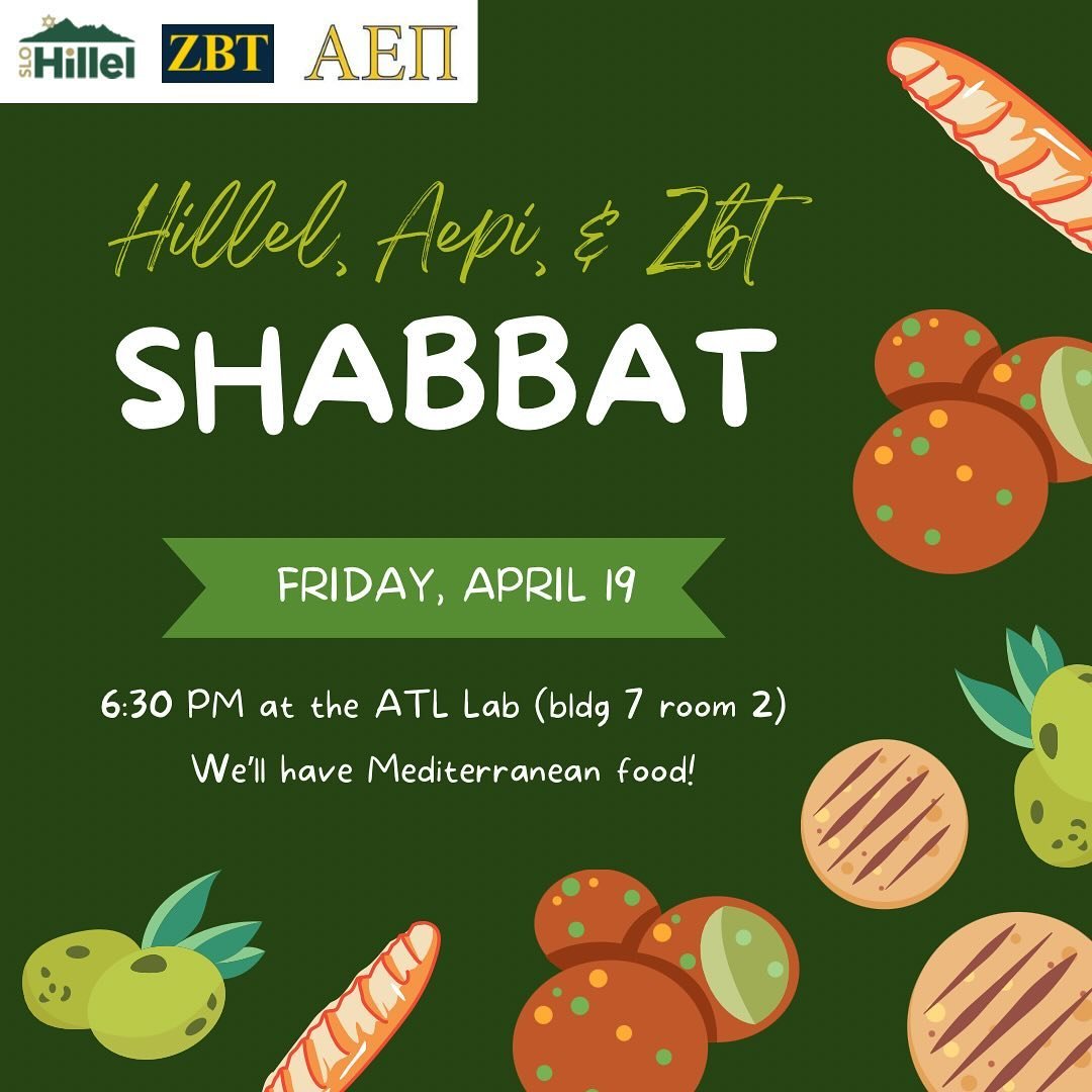 Join us for Shabbat with Hillel, AEPI, and ZBT on Friday, April 19! We can&rsquo;t wait to see you there!
Sign up in our bio!