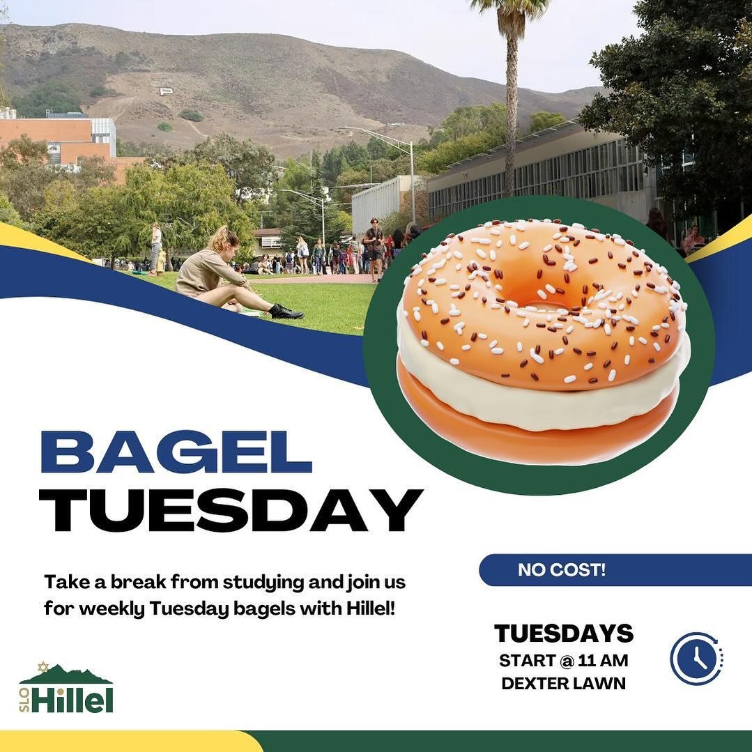 Don't forget to join us today for Bagel Tuesday! Can't wait to see you on dexter lawn at 11 🥯