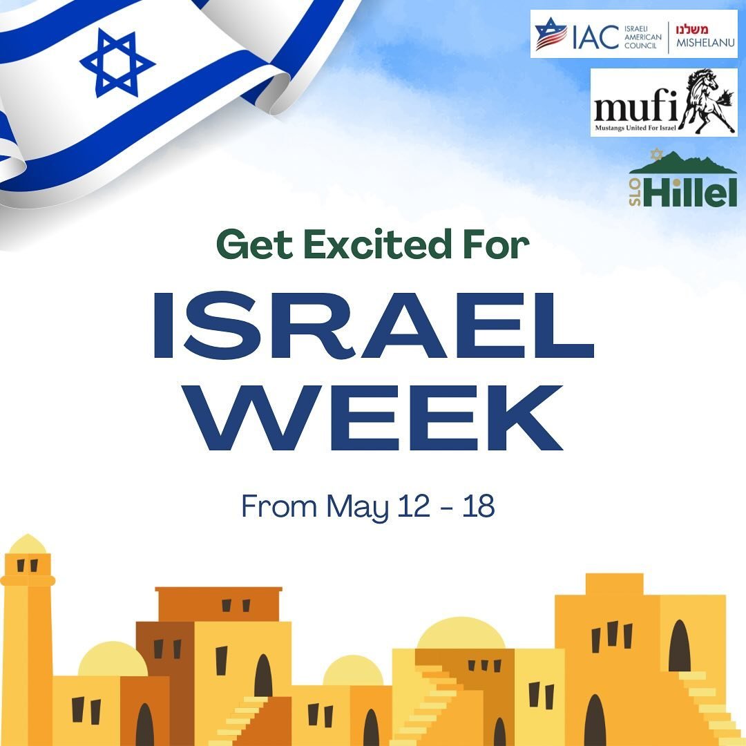 Israel week is happening May 12 - 18! More details to come 🇮🇱