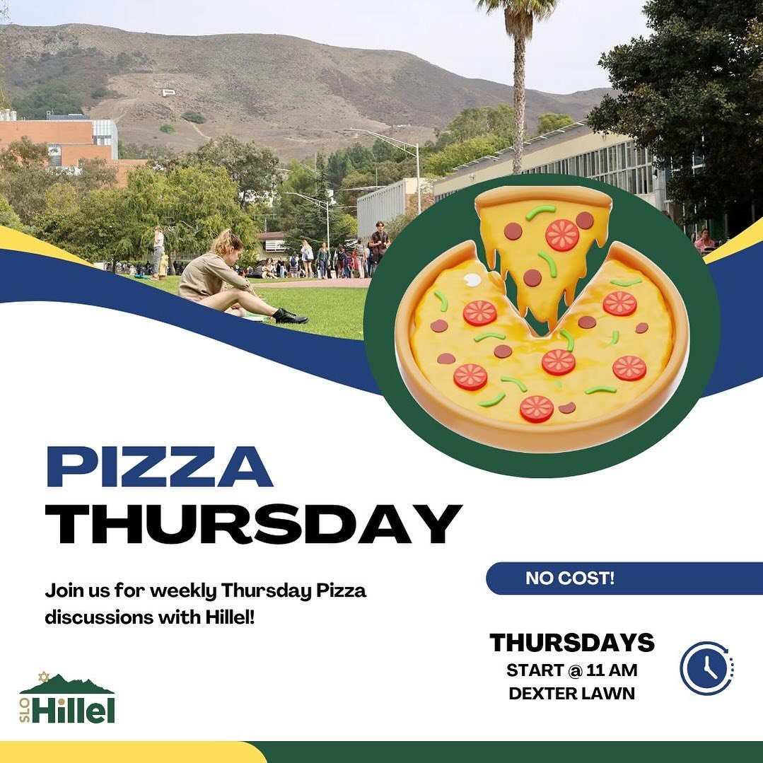 Come join us for Pizza Thursday! Every Thursday at 11am on Dexter 🍕