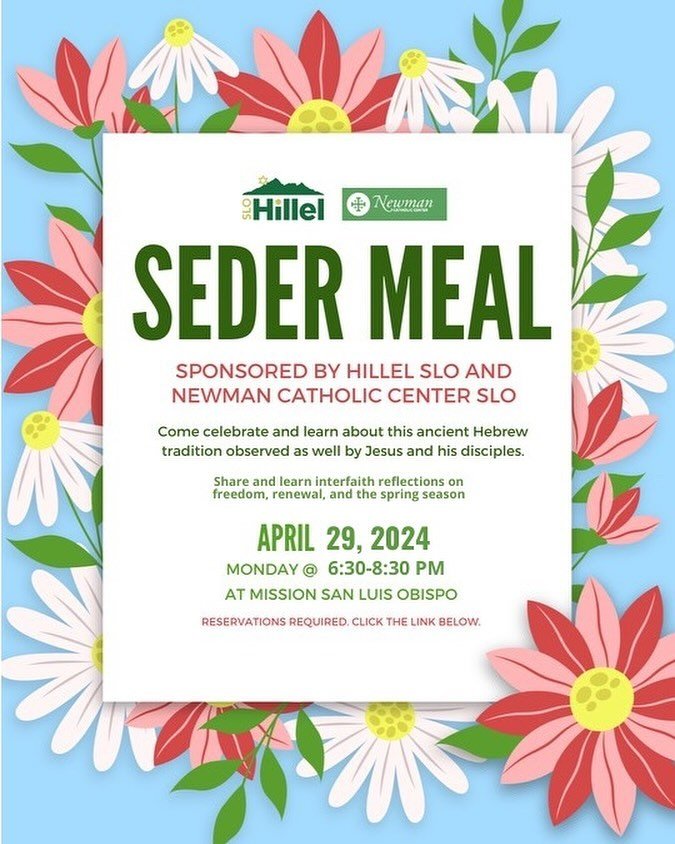 Interfaith Seder will be this coming Monday, April 29th. We will be enjoying this Seder with people of all different faiths, and we&rsquo;re looking forward to meeting some new people and make new friends! Make sure to sign up at the link in our bio