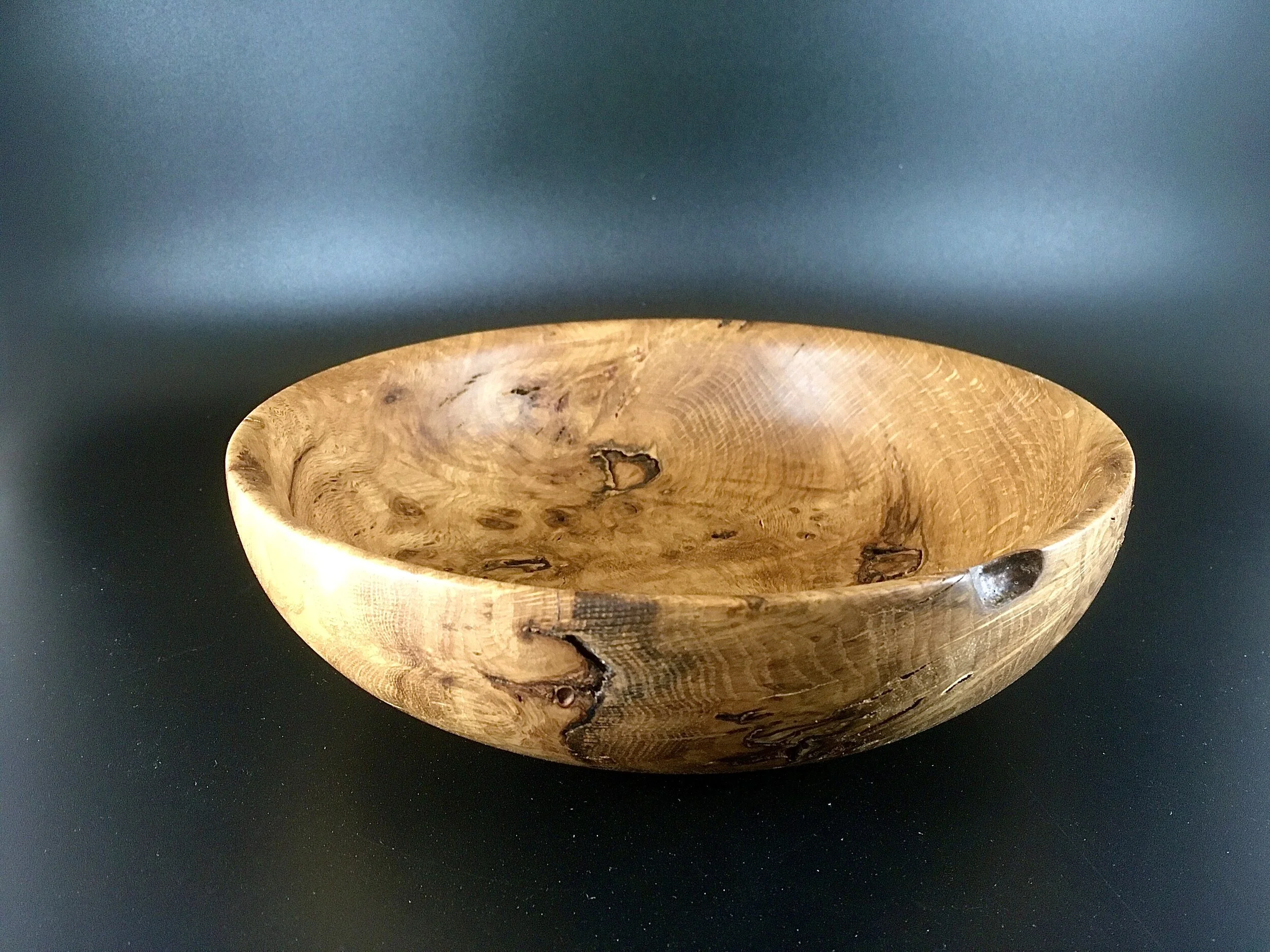 Oak burl bowl
