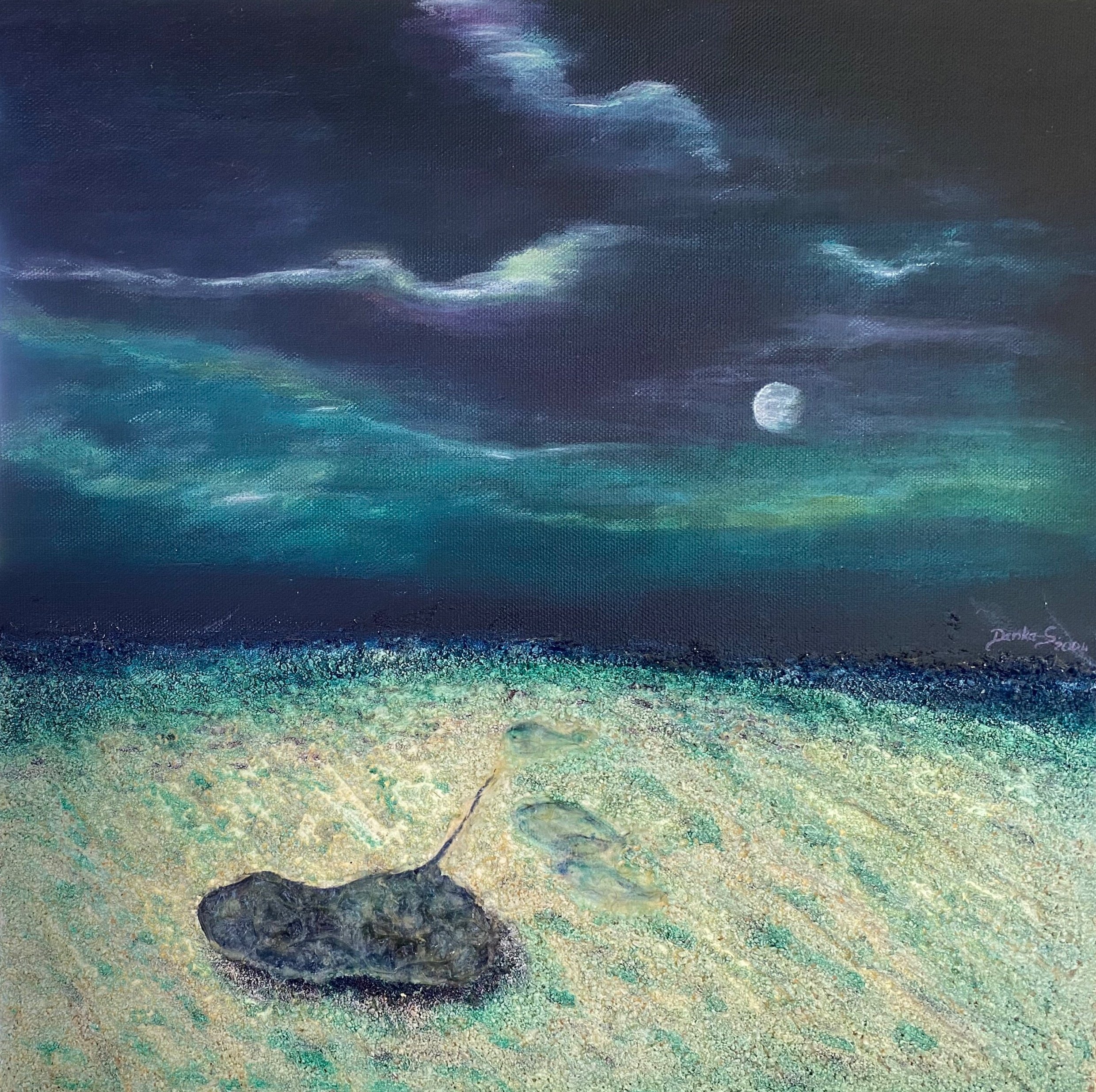 Vollmond Bad
40x40 Mischtechnik