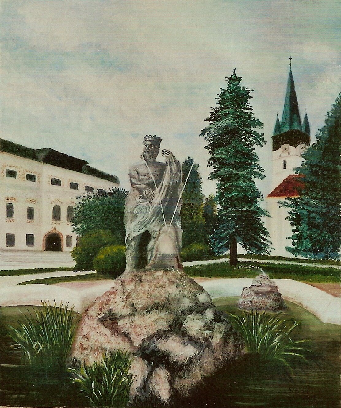 Presov Neptunbrunnen
60x80 Öl