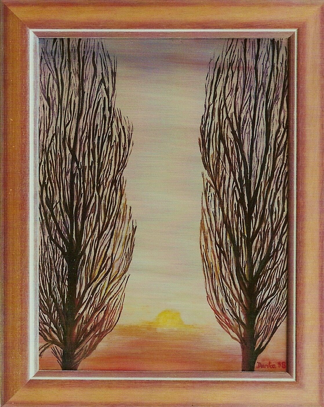 Sonnenuntergang mit Pappeln
30x40 Öl