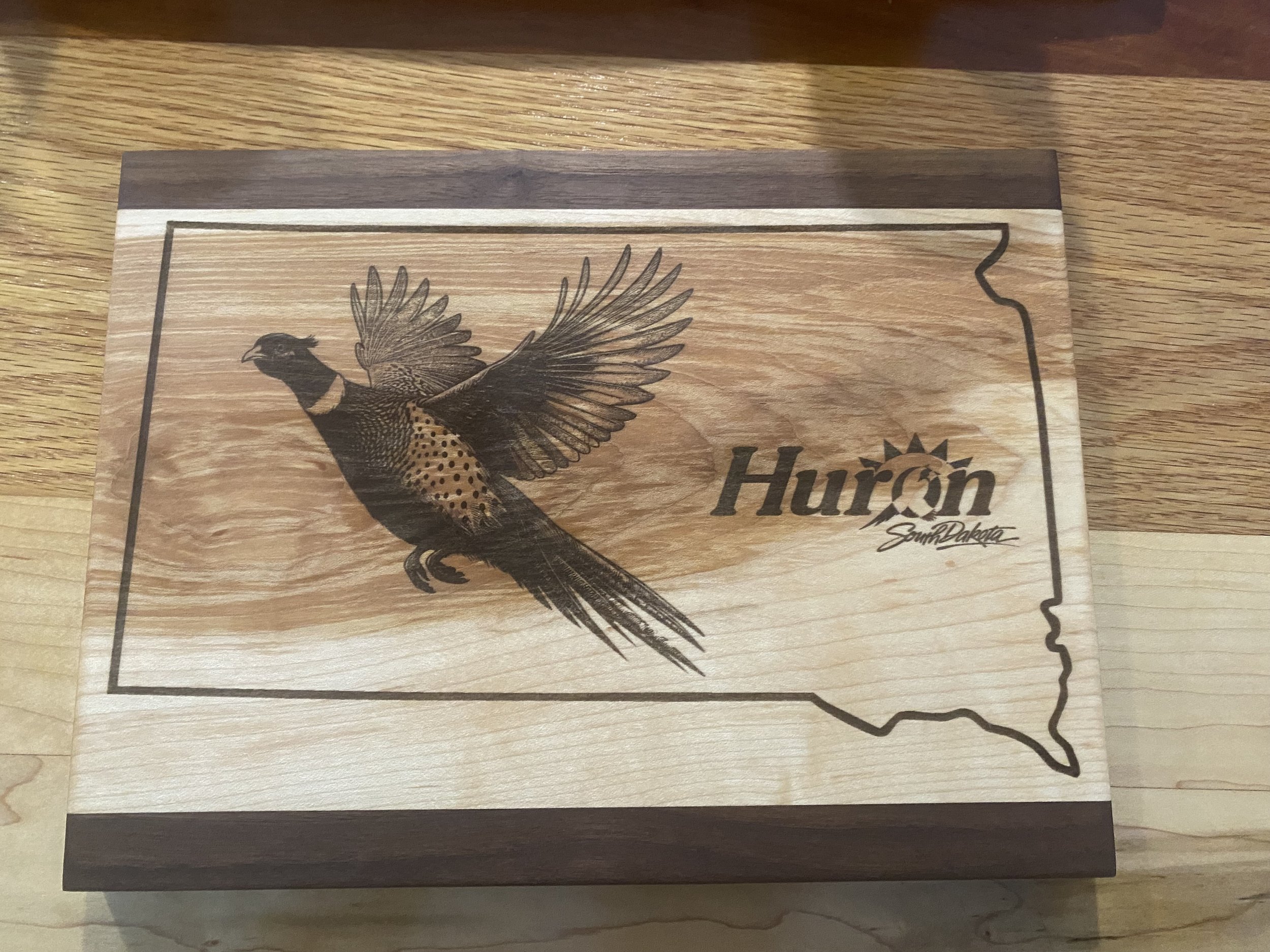 Maple and Walnut Baby Bear cutting board