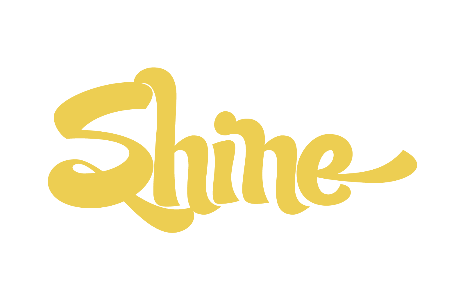 Palabra 'shine' en letras doradas con borde blanco sobre fondo negro. DJ Shine mx