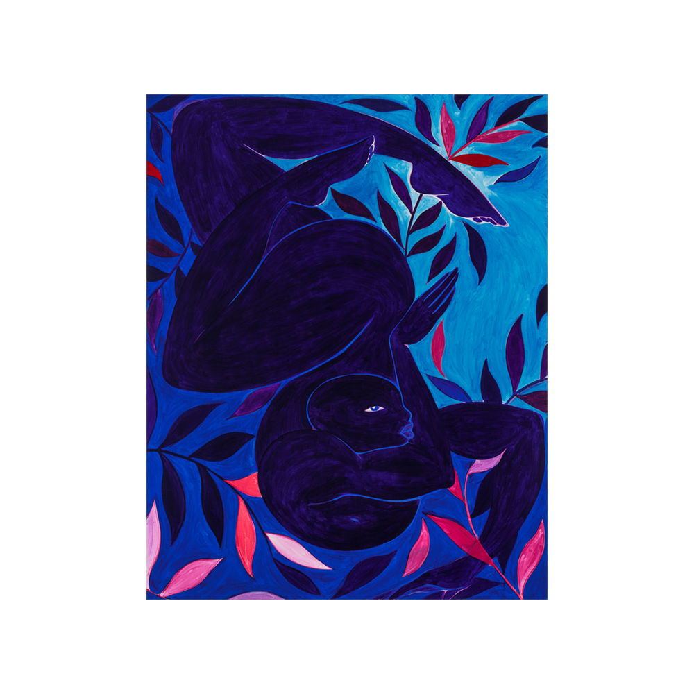 Tunji Adeniyi-Jones "Blue Dancer," archival pigment print on paper. Produced directly with the artist for Exhibition A.