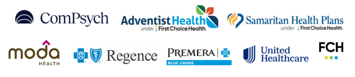 Insurance plans accepted: ComPsych, Adventist Health and Samaritan Health Plans through First Choice Health, Moda Health, Regence, Premera Blue Cross, UnitedHealthcare, and First Choice Health