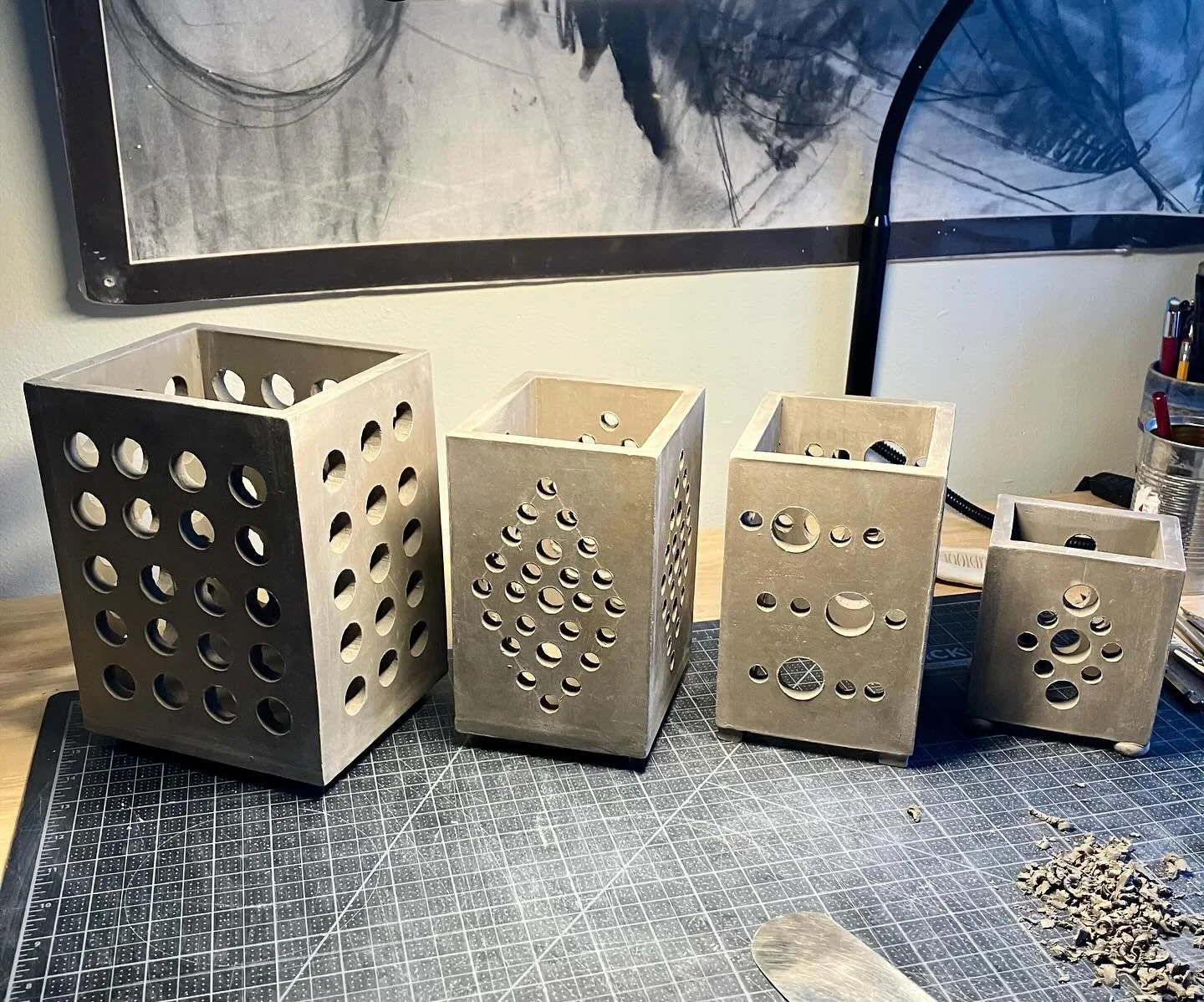 💡🩵New lantern designs-hoping they&rsquo;ll be ready for the last week of SFM&rsquo;s Winter Market on December 20th&hellip;Meanwhile, we&rsquo;re looking forward to this week&rsquo;s market! Come check out the wonderful array of food, produce and a