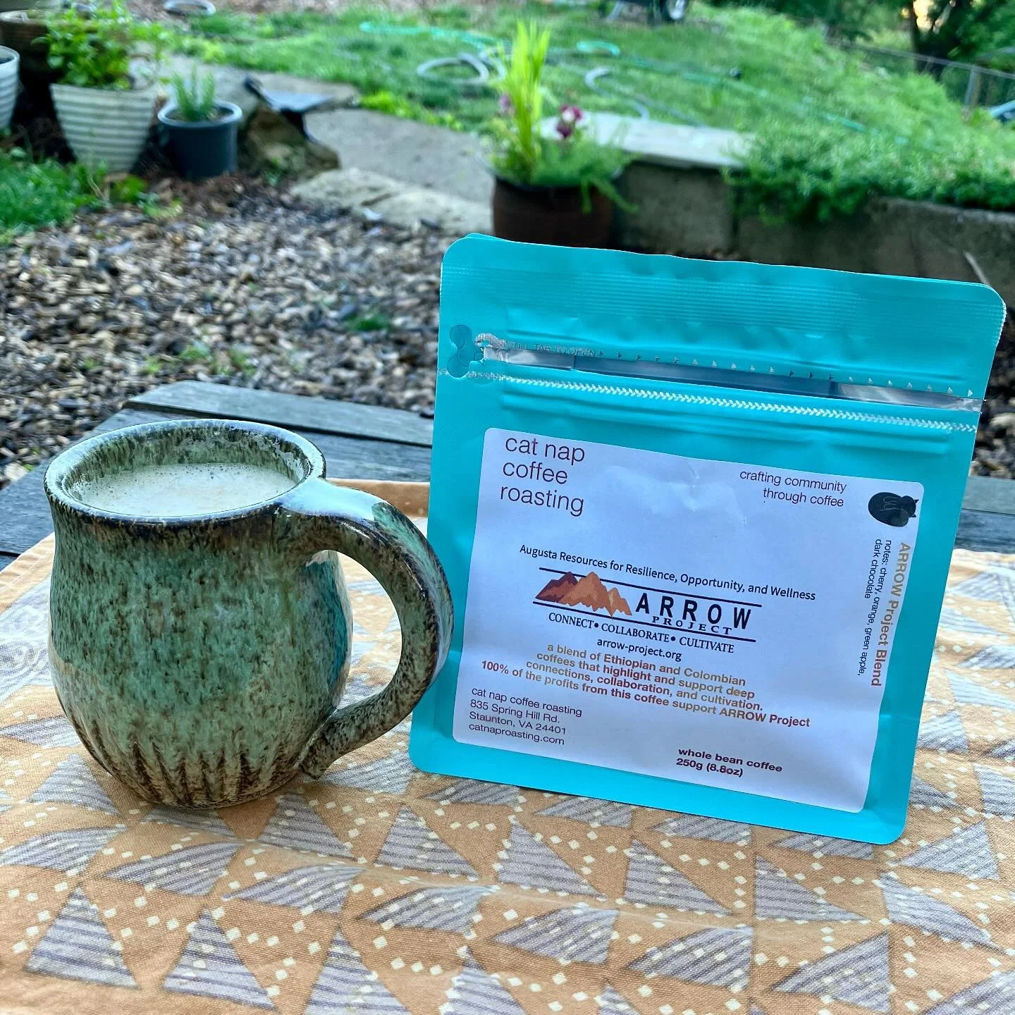 👏Great coffee for a great cause ☕️☕️☕️ @cat.nap.roasting. Best coffee we&rsquo;ve had in a long time! 🤩 

#coffee 
#coffeelover #☕️️ 
#cat.nap.roasting
#arrowproject_org
#stauntonvirginia 
#smallbatchcoffee