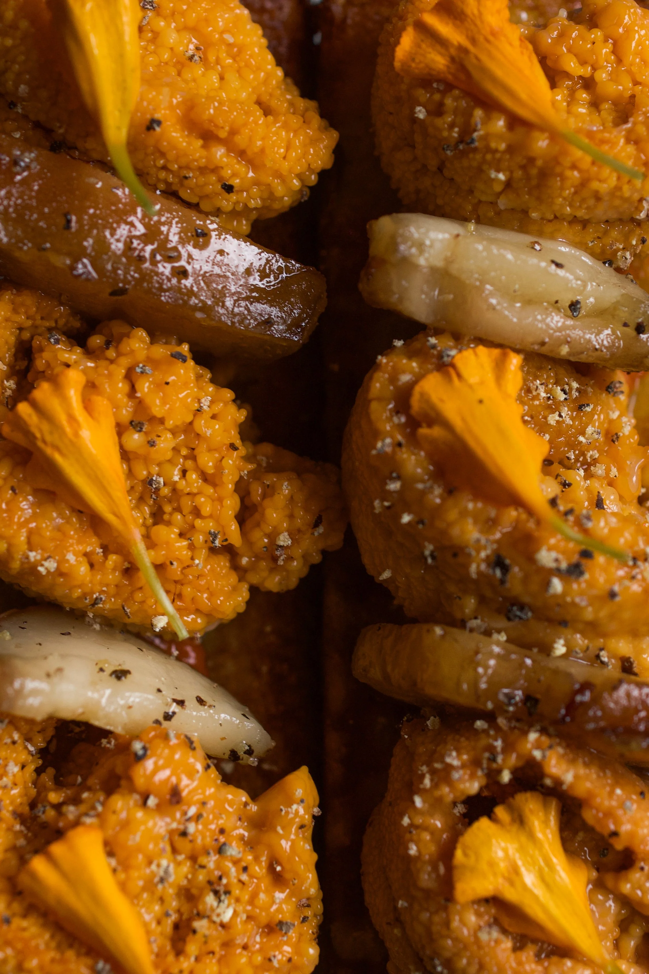 photographie culinaire zoom sur des details texturés