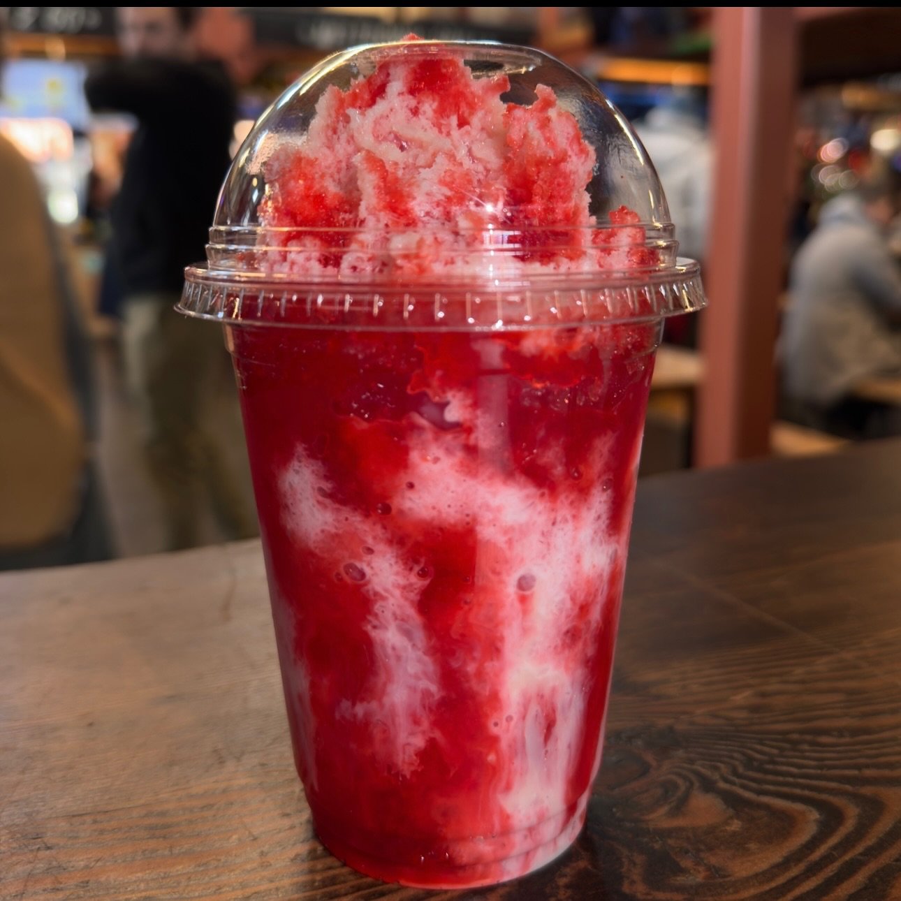 Stop by for a NOLA-Style Shaved Ice to escape this heat today! 🥵 

Pictured is our Tiger&rsquo;s Blood flavored snow smothered in Sweetened Condensed Milk to add a sweet creamy finish to the already mouth watering flavor of coconut and mixed berry! 