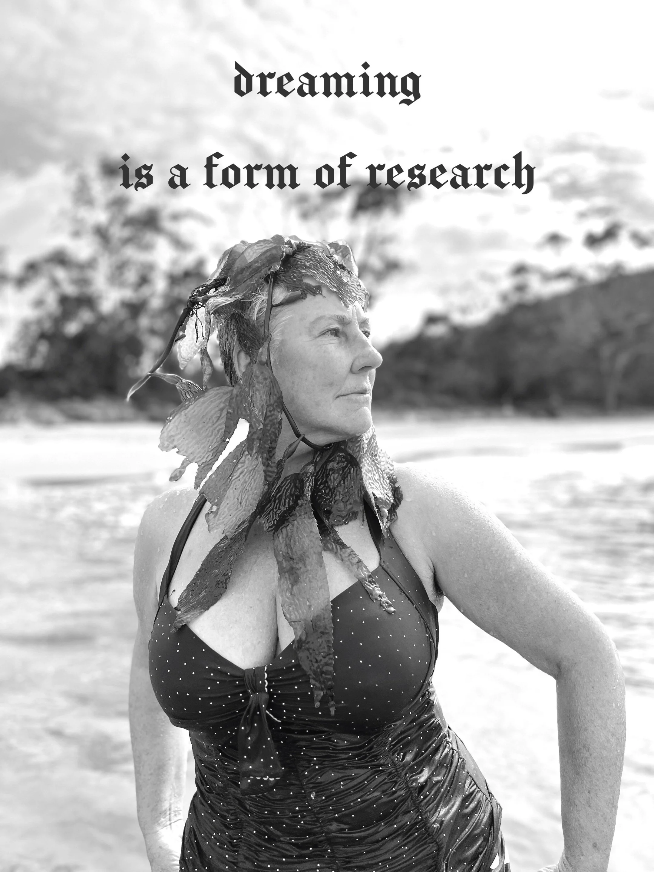 Dreaming is a form of research.&nbsp;
Imagining is not a way out &hellip; it&rsquo;s a way through.&nbsp;

When we&rsquo;re numb we forget how to human
how to dream
how to imagine into a 
multiplicity  of  futures
 
Numbness can  sometimes lead  to  