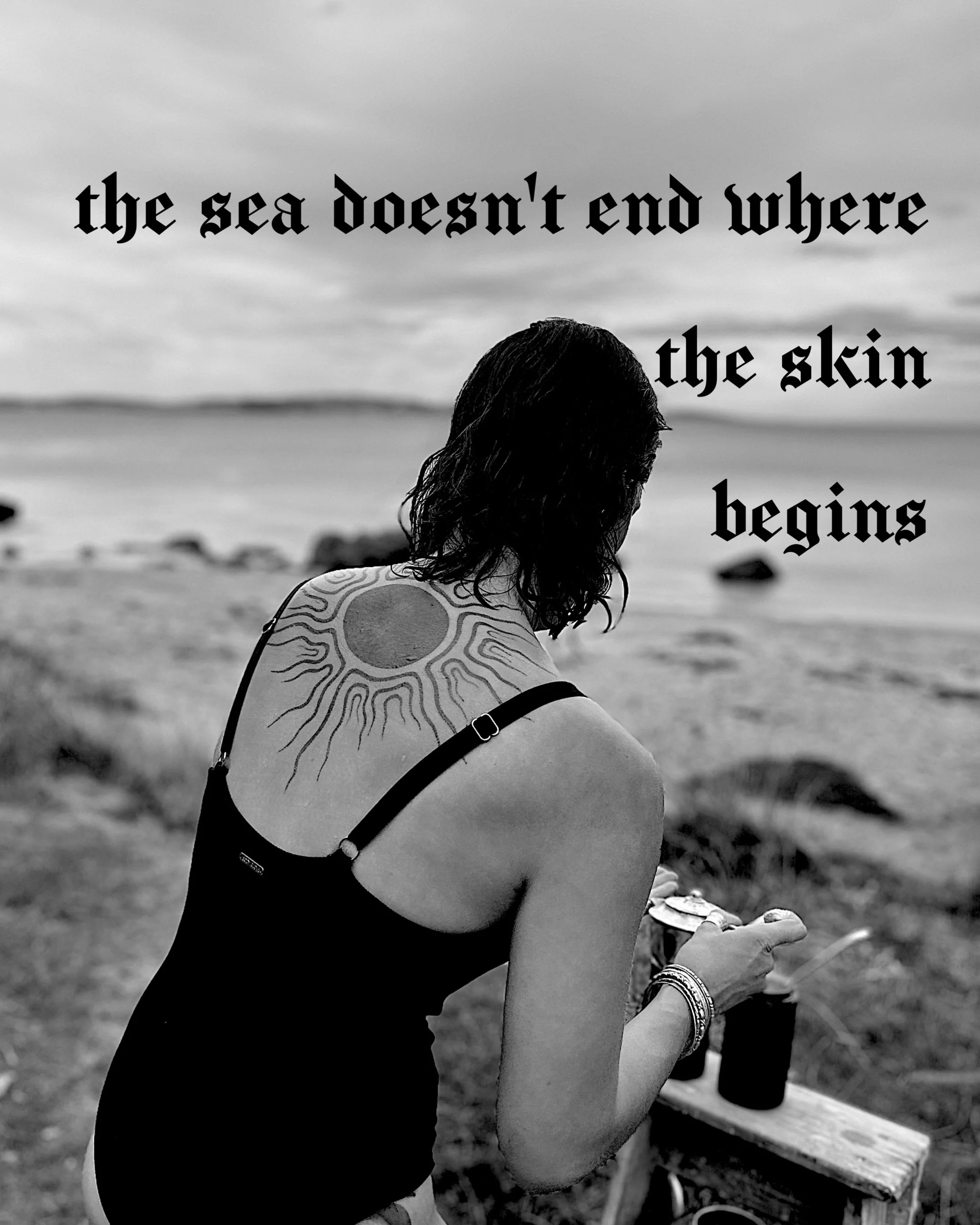 The sea doesn&rsquo;t end where the skin begins.

Nervous systems begin borrowing regulation from waves, warmth, and each other.

We remember that we&rsquo;re ecological beings.

We resist the urge to tidy everything into neat conclusions. 

&amp; li