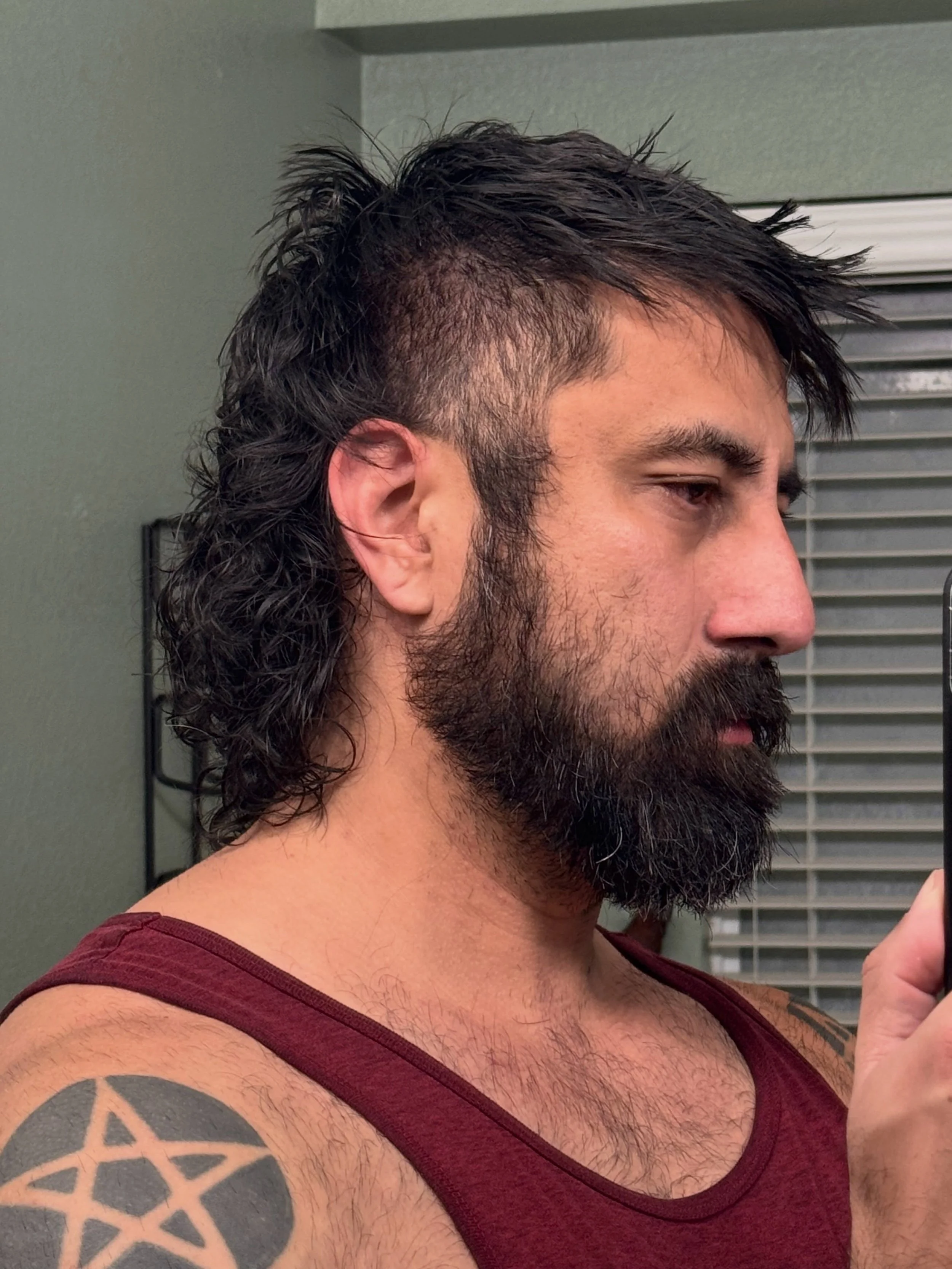 My perm mullet or permullet if you will is slowly evolving&hellip;changing&hellip;molding into my true final form. I&rsquo;m the strongest I&rsquo;ve ever been. Last week I could only do 2 knee pushups. Today I did 2.5&hellip;by the end of the week I