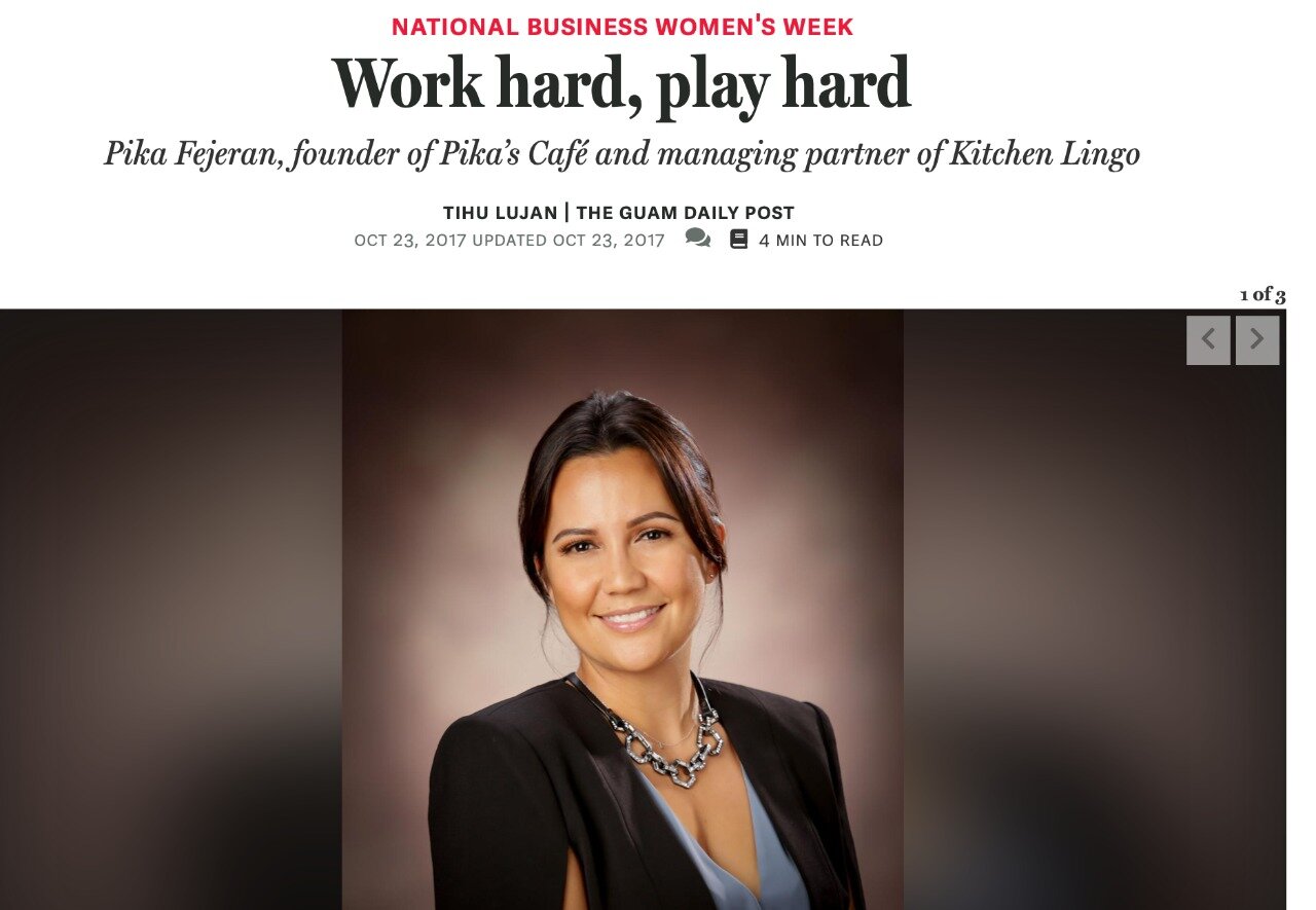 Pika's feature on the Guam Daily Post for National Business Women's Week