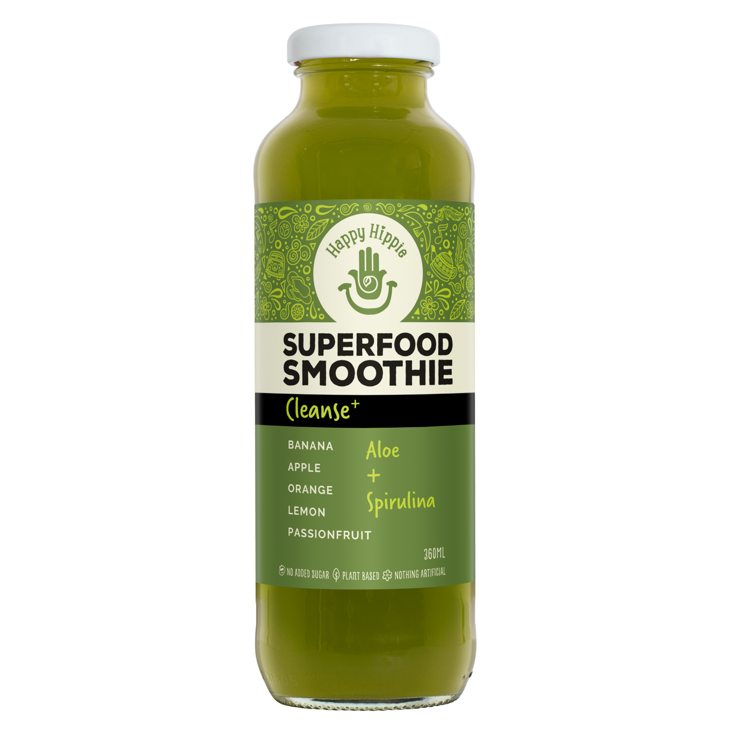 Happy Hippie Cleanse+ Superfood Smoothie - 12 x 360ml