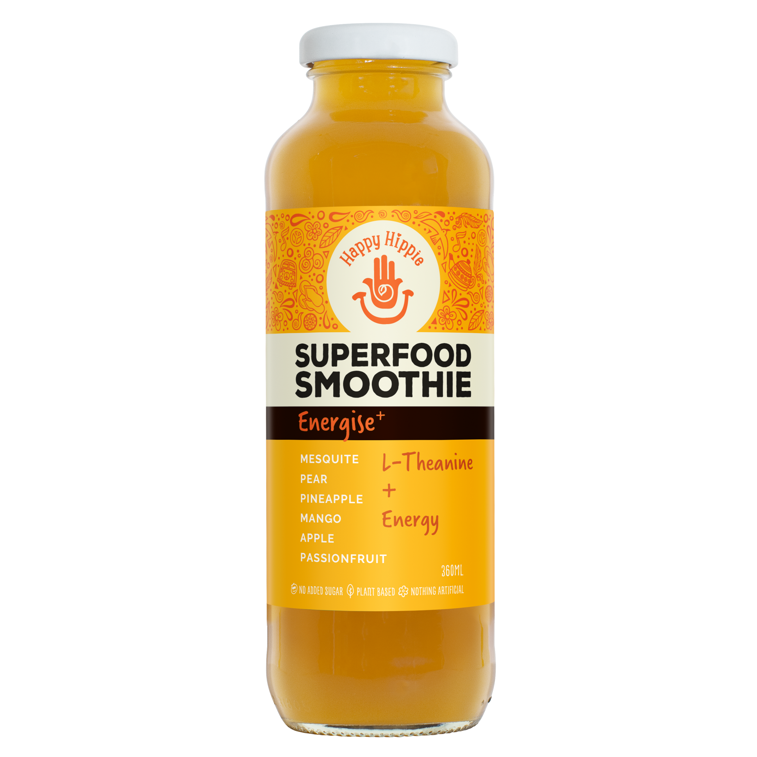 Happy Hippie Energise+ Superfood Smoothie - 12 x 360ml