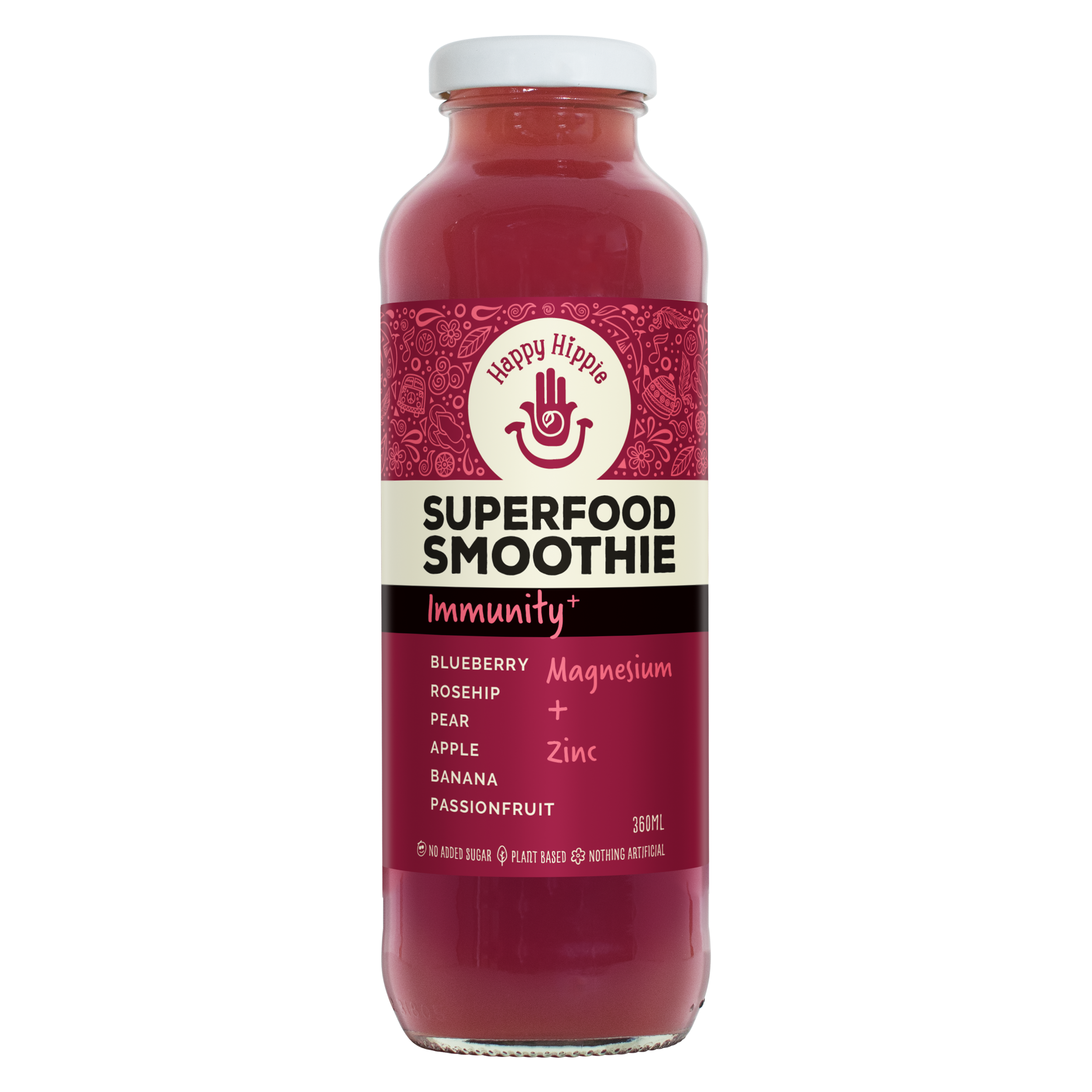 Happy Hippie Immunity+ Superfood Smoothie - 12 x 360ml