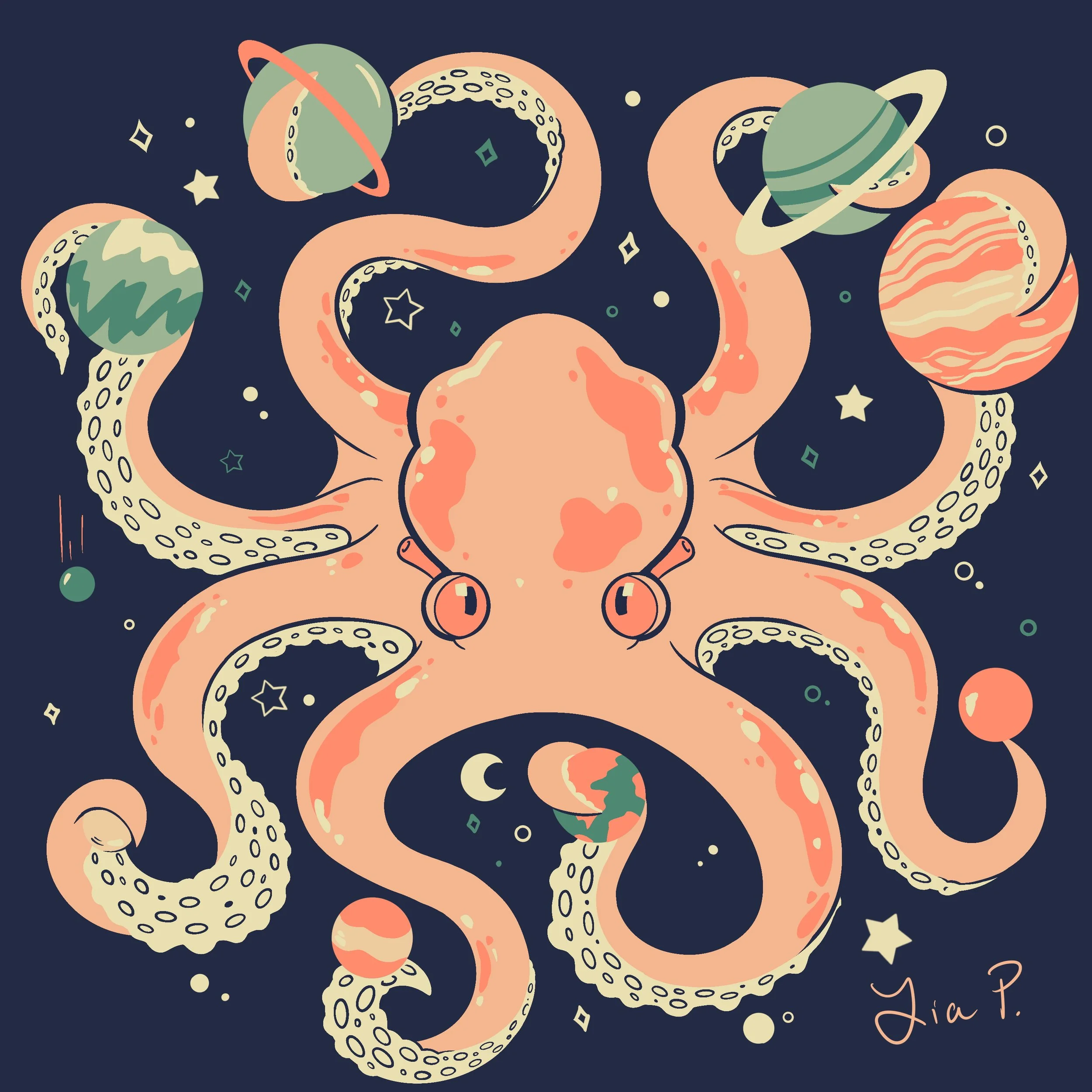 "Cephalo-System", 2024- Procreate,Photoshop