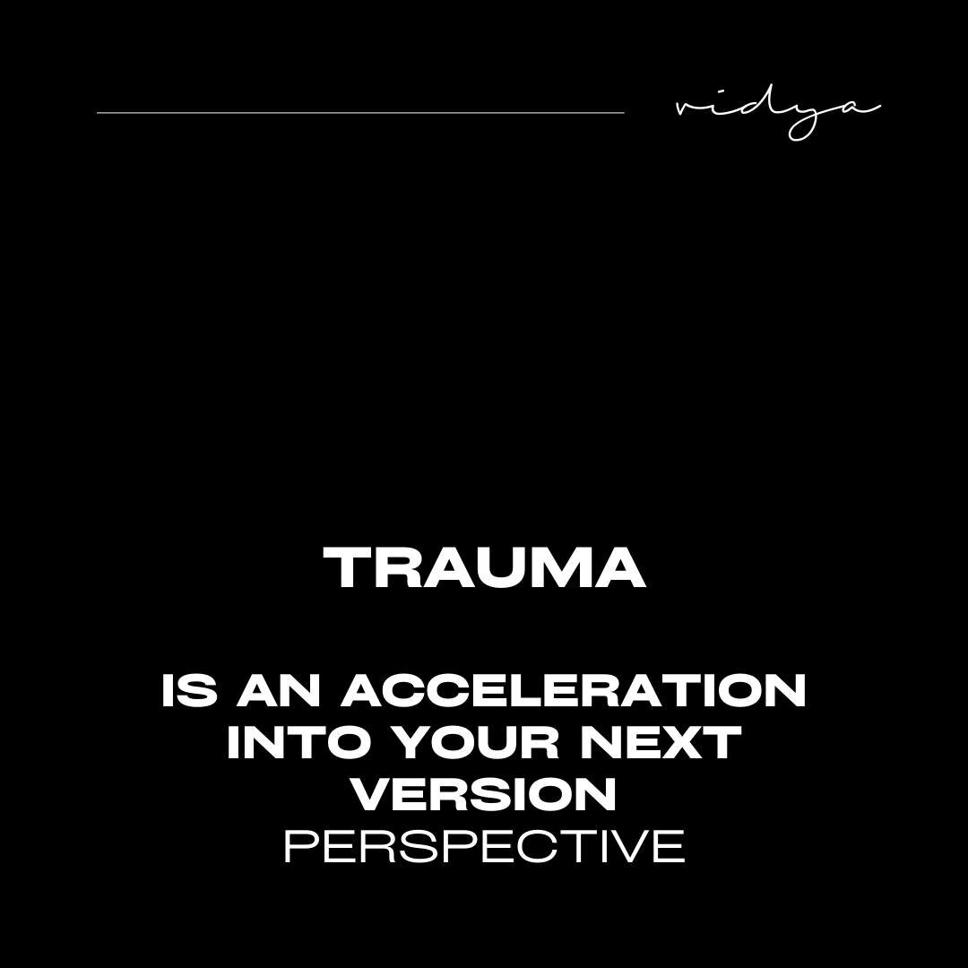 We are not what happens to us. We are what we give meaning to. 
Tough to grasp sometimes. Our minds are powerful tools. 
The same 'trauma' can happen to two people and the meaning each give that incident navigates how they move forward in life. One c