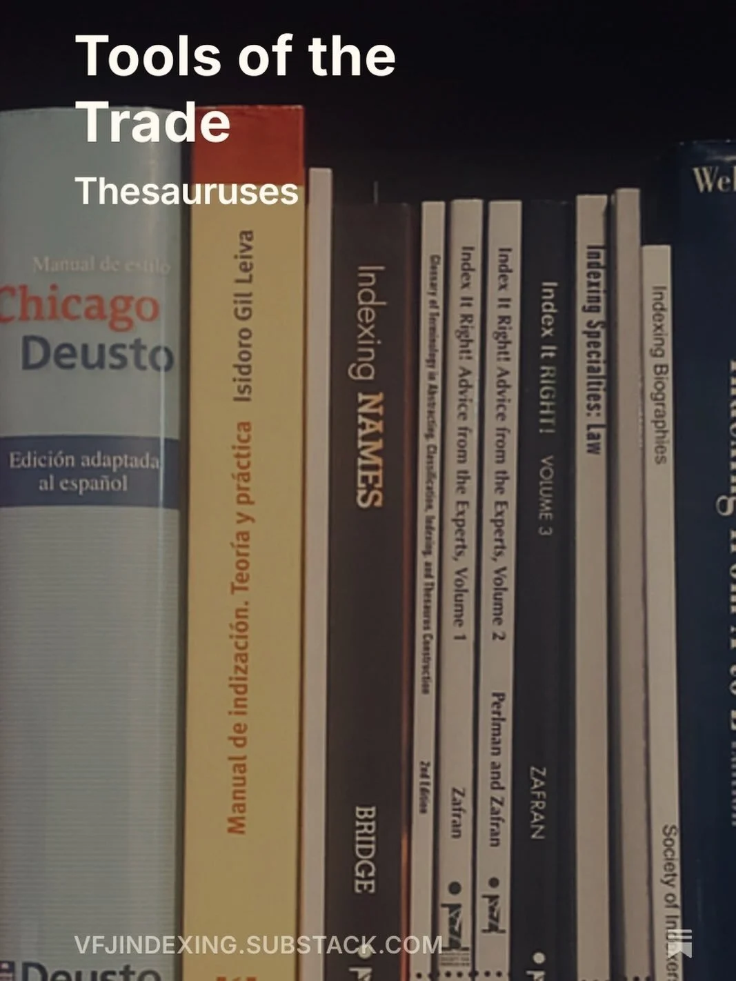 Another &ldquo;Tools of the Trade&rdquo; #substack post is up! The series covers some of the tools that book (and database) indexers use in order to better do our jobs!

This post features thesauruses. 📚✨

#toolsofthetrade #bookindexing
