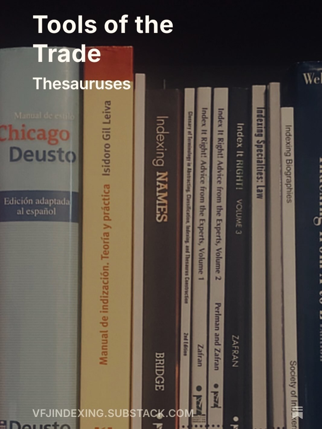 Another &ldquo;Tools of the Trade&rdquo; #substack post is up! The series covers some of the tools that book (and database) indexers use in order to better do our jobs!

This post features thesauruses. 📚✨

#toolsofthetrade #bookindexing