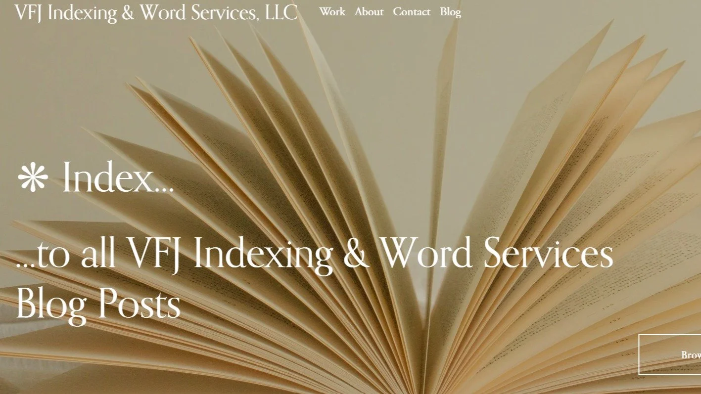 I've indexed my blog! 📚✨

Just like the index to my Substack &mdash; but a little shorter since there are fewer posts* on my Blog &mdash; it will be updated as new Blog posts are published. ✨
Find the link, below. ✨

*Blog posts focus mainly on inde
