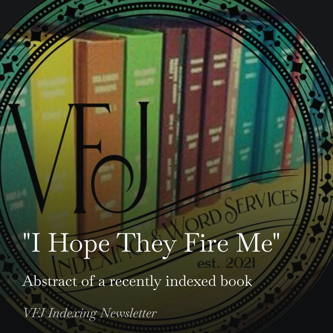 Earlier this month, I submitted my most recent book index! The book will be published by UGA Press.📚✨

Check out my #substack for details!
🔗 https://vfjindexing.substack.com/p/i-hope-they-fire-me

#indexedbyvfj #indexingbooks #bookindexing