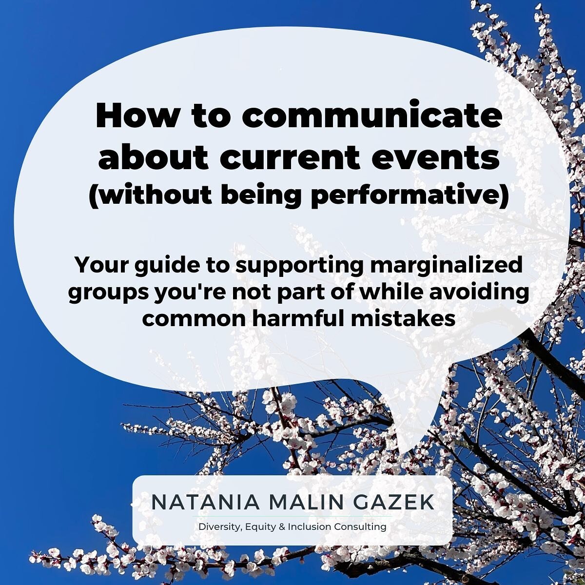 Ever feel stuck figuring out how to express support for groups experiencing ongoing oppression or targeted by tragic events? This guide is for you. Read the full post at https://nmgazek.com/resources/how-to-communicate-about-current-events

Never mis