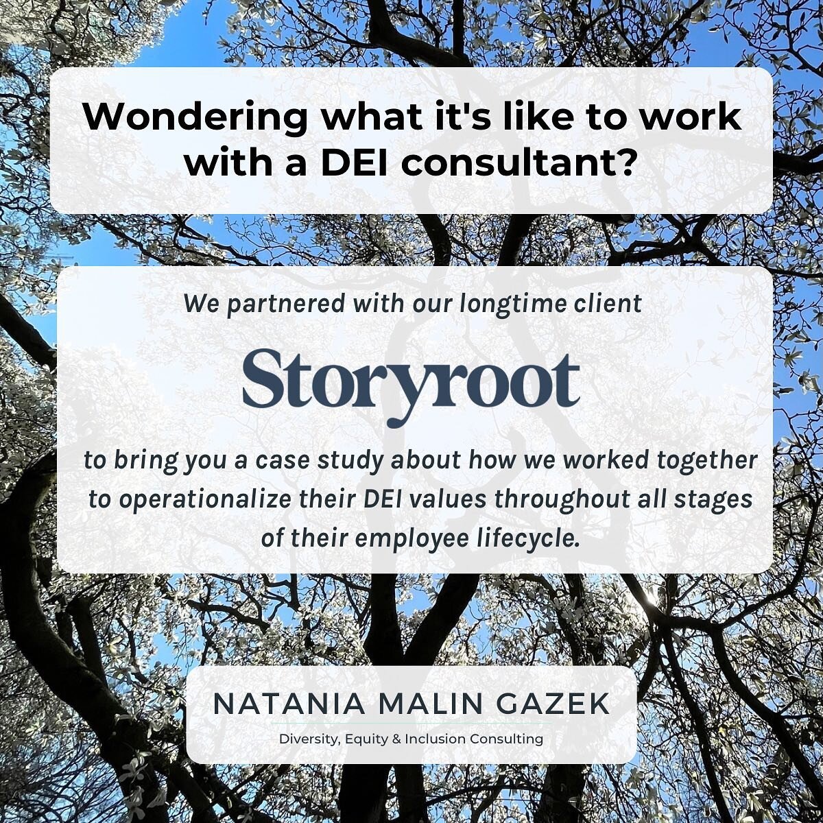 Wondering what it&rsquo;s like to work with a DEI consultant? We partnered with longtime client @storyroot to bring you a case study about how we worked together to operationalize their DEI values throughout all stages of their employee lifecycle, st