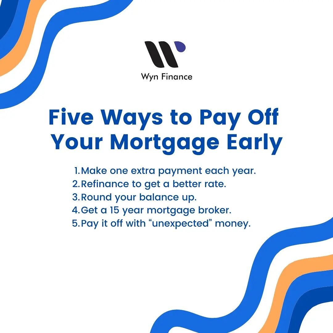 Paying off your mortgage early can help provide you with financial stability, and you may save money in the long term by accruing less interest.

#WynFinance #MortgageBrokers #Broker #Loans #HomeLoans #CommercialLoans #Investor #Homeowner #Properties