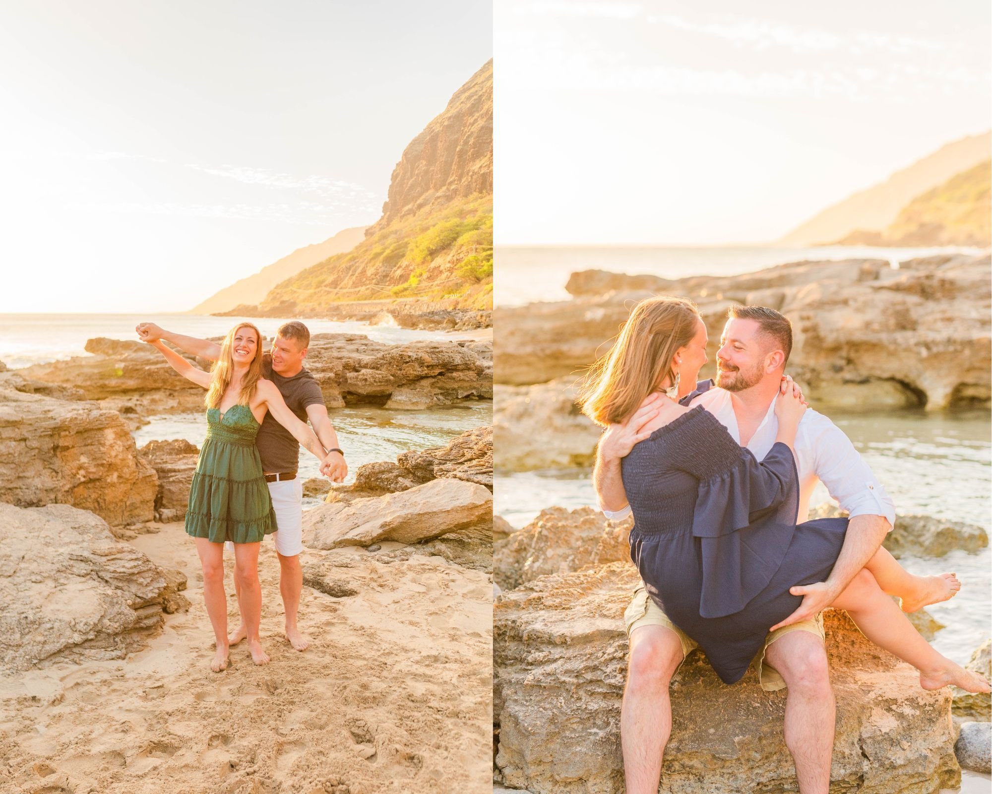 Mākua Beach Double-Date Photoshoot