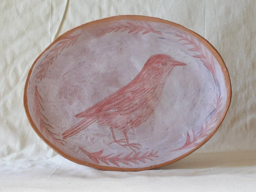 Shrike-Thrush & Clay Wattle Platter